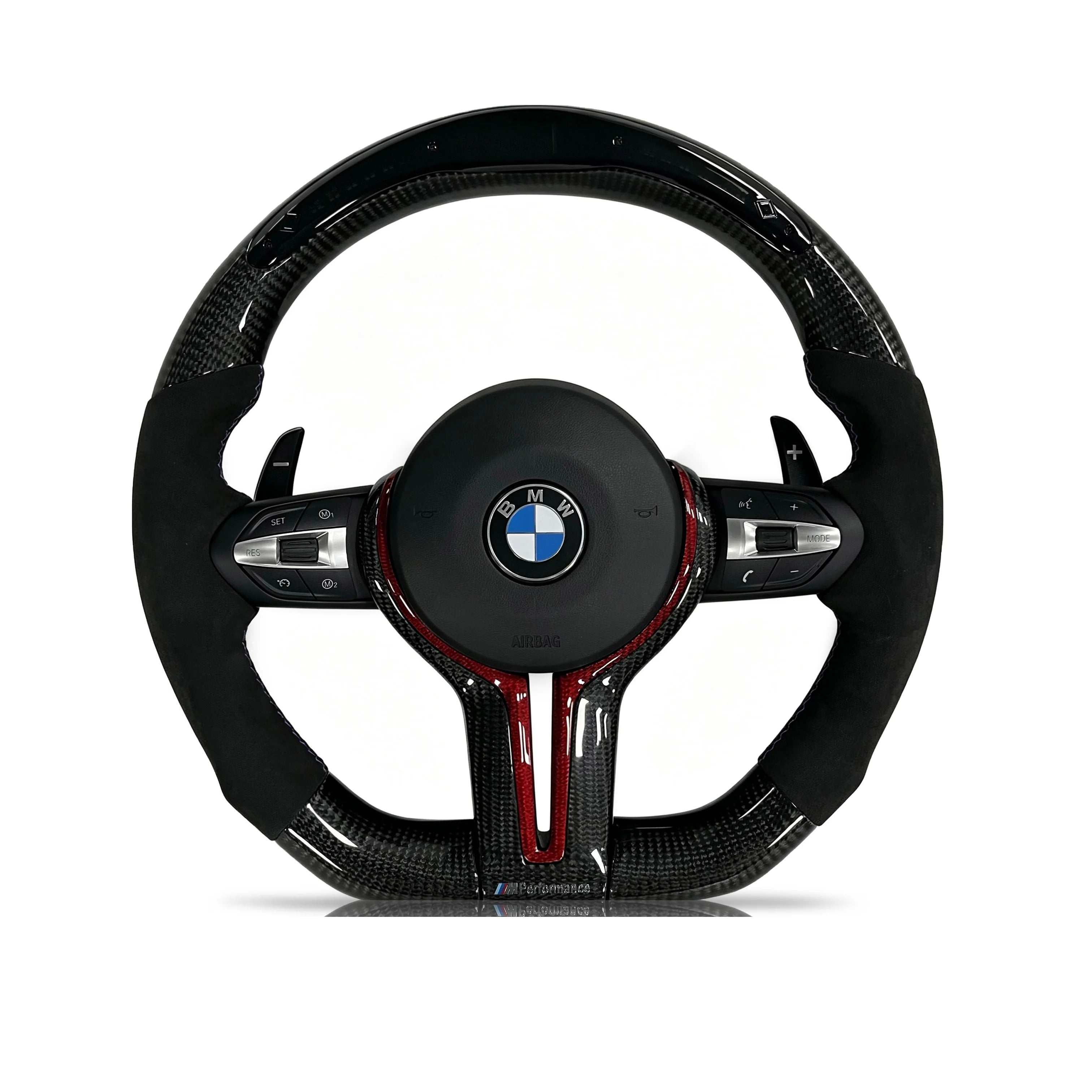 Steering wheel on a clean white background
