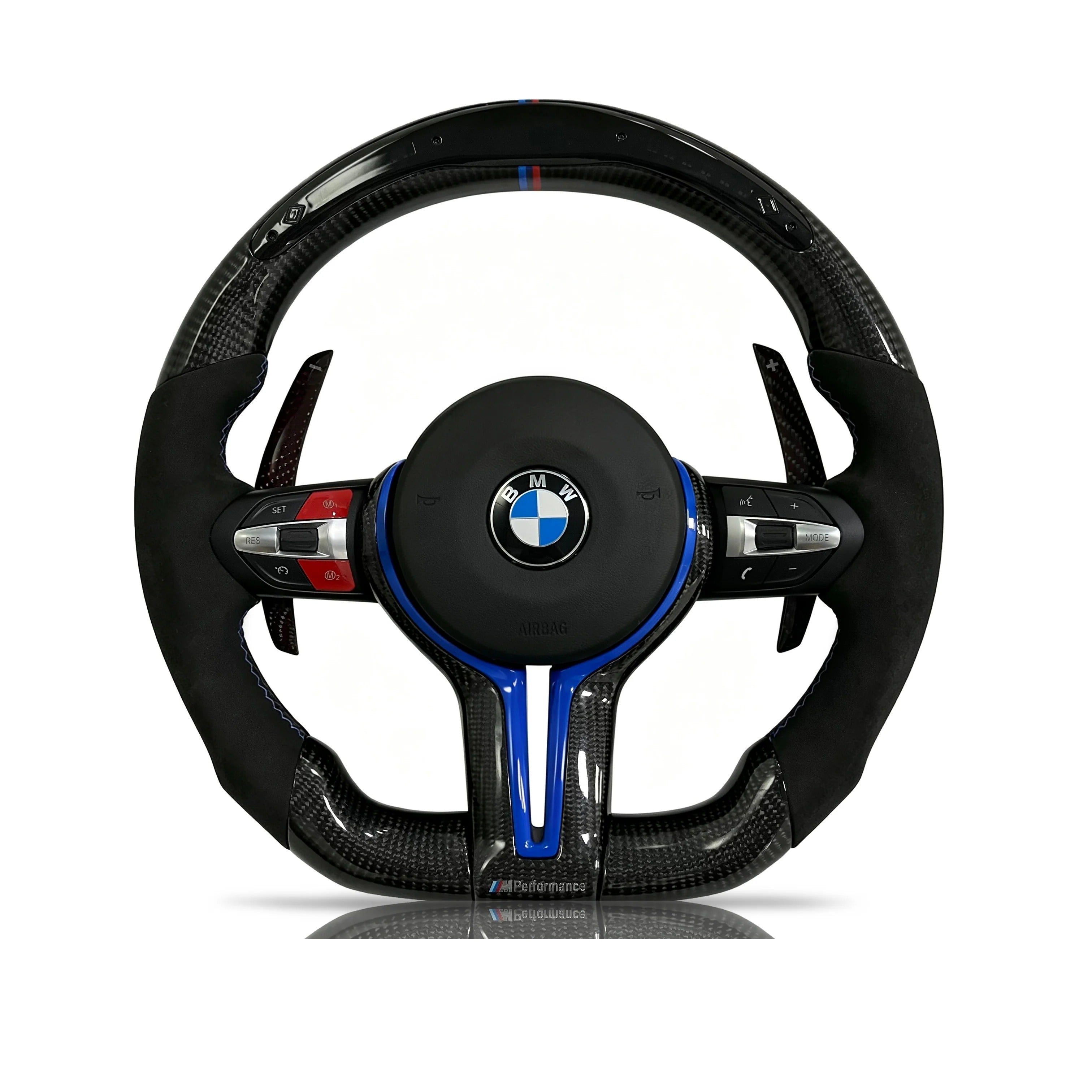 Steering wheel on a clean white background
