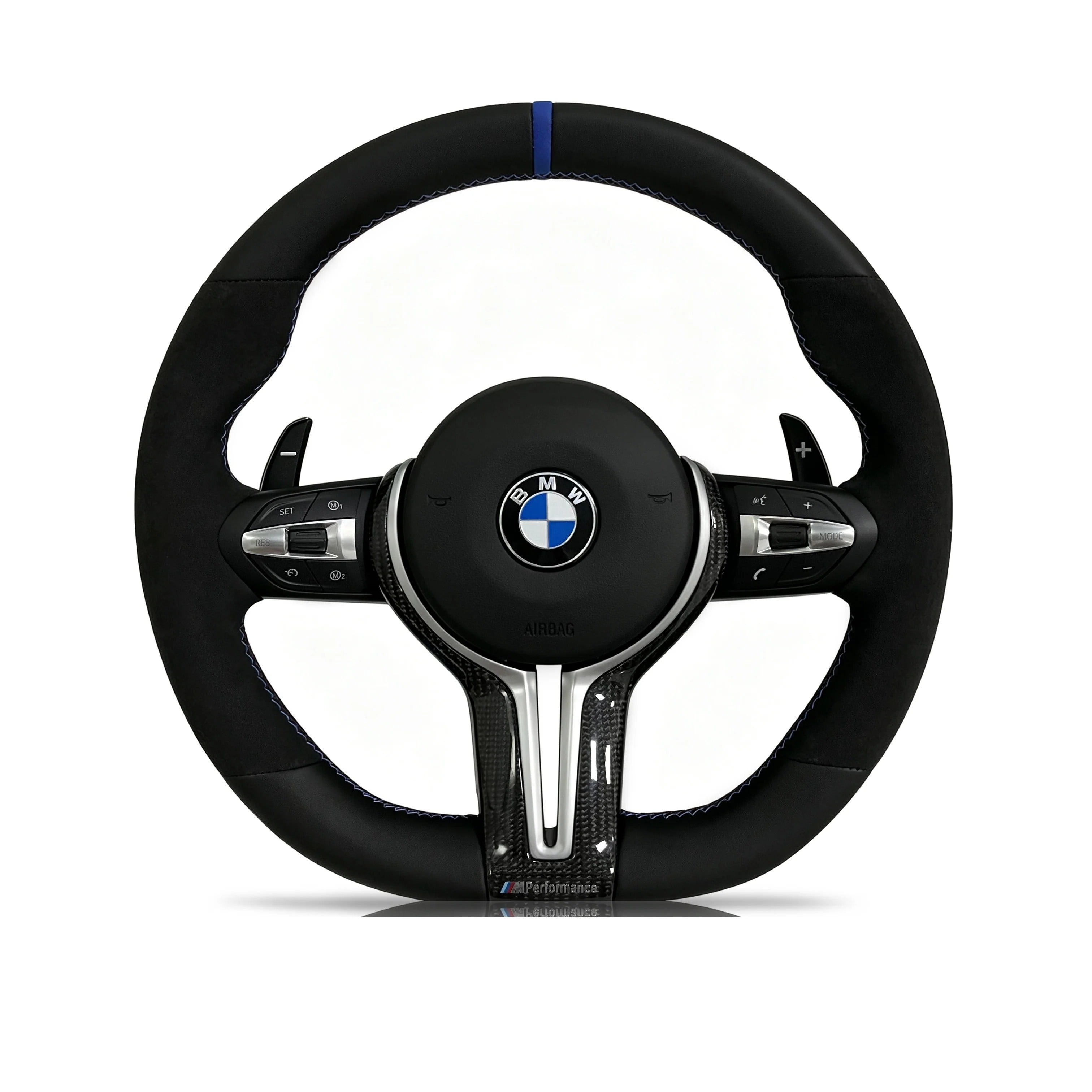 Steering wheel on a clean white background