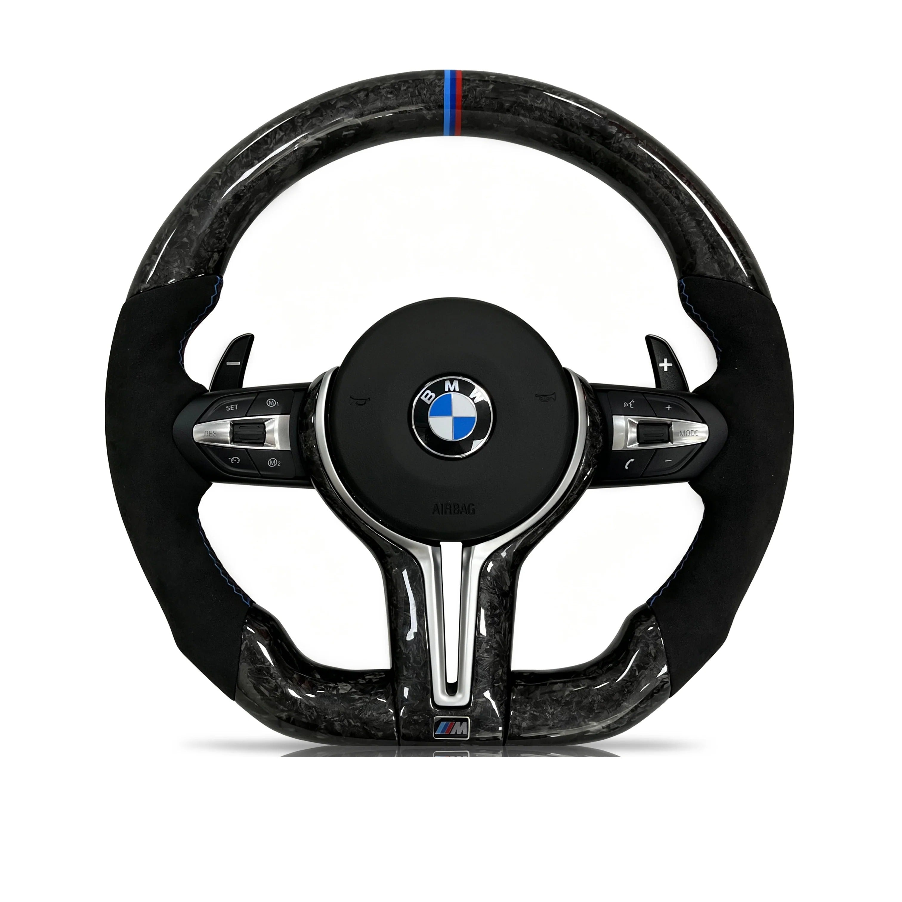 Steering wheel on a clean white background