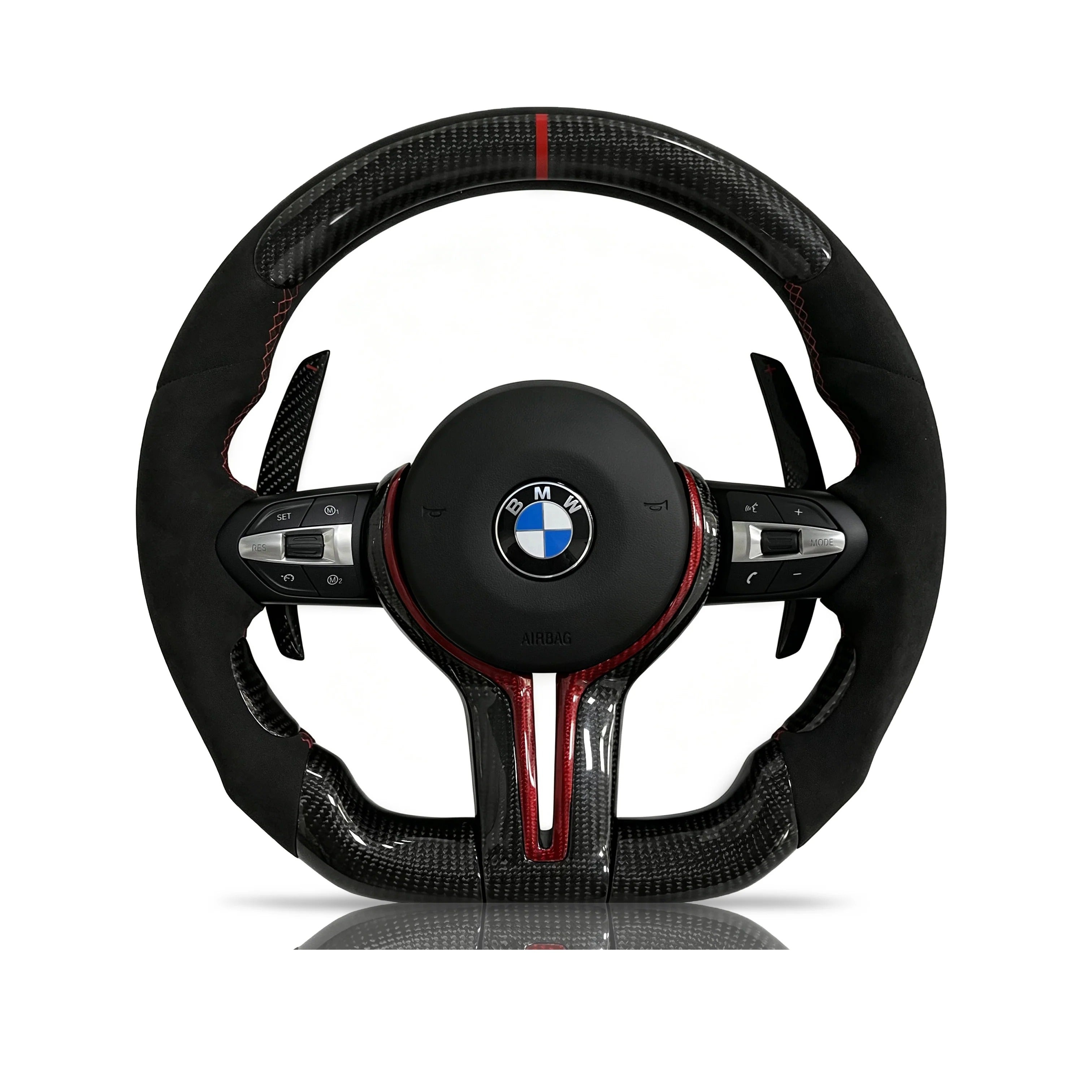 Steering wheel on a clean white background