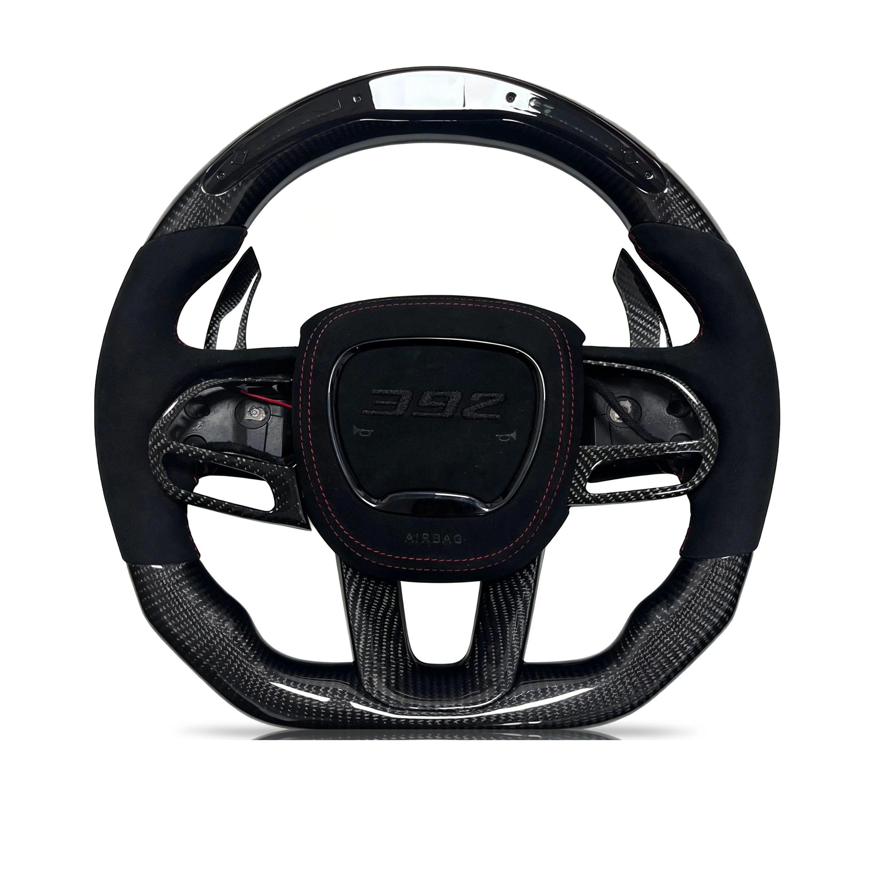Steering wheel on a clean white background