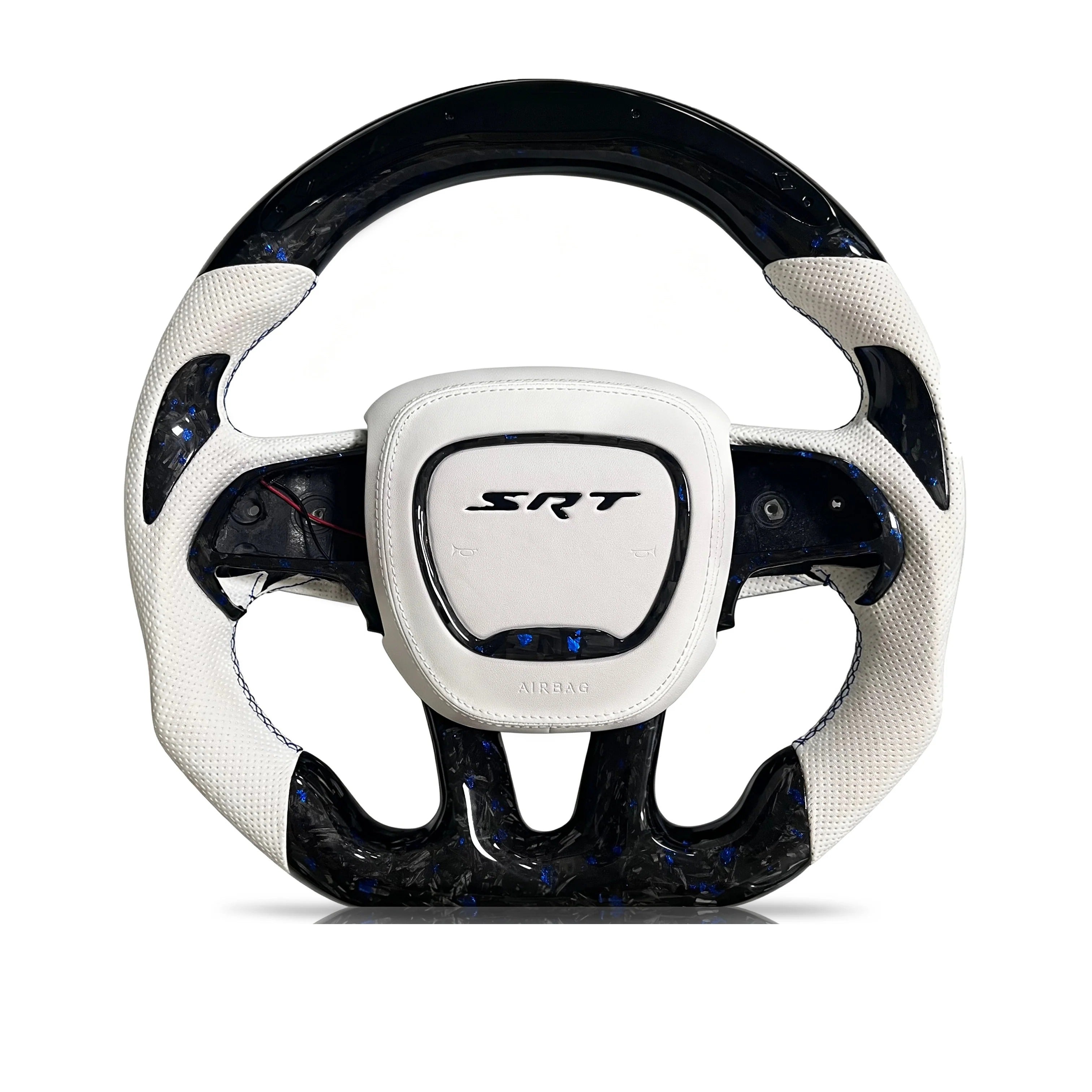 Steering wheel on a clean white background