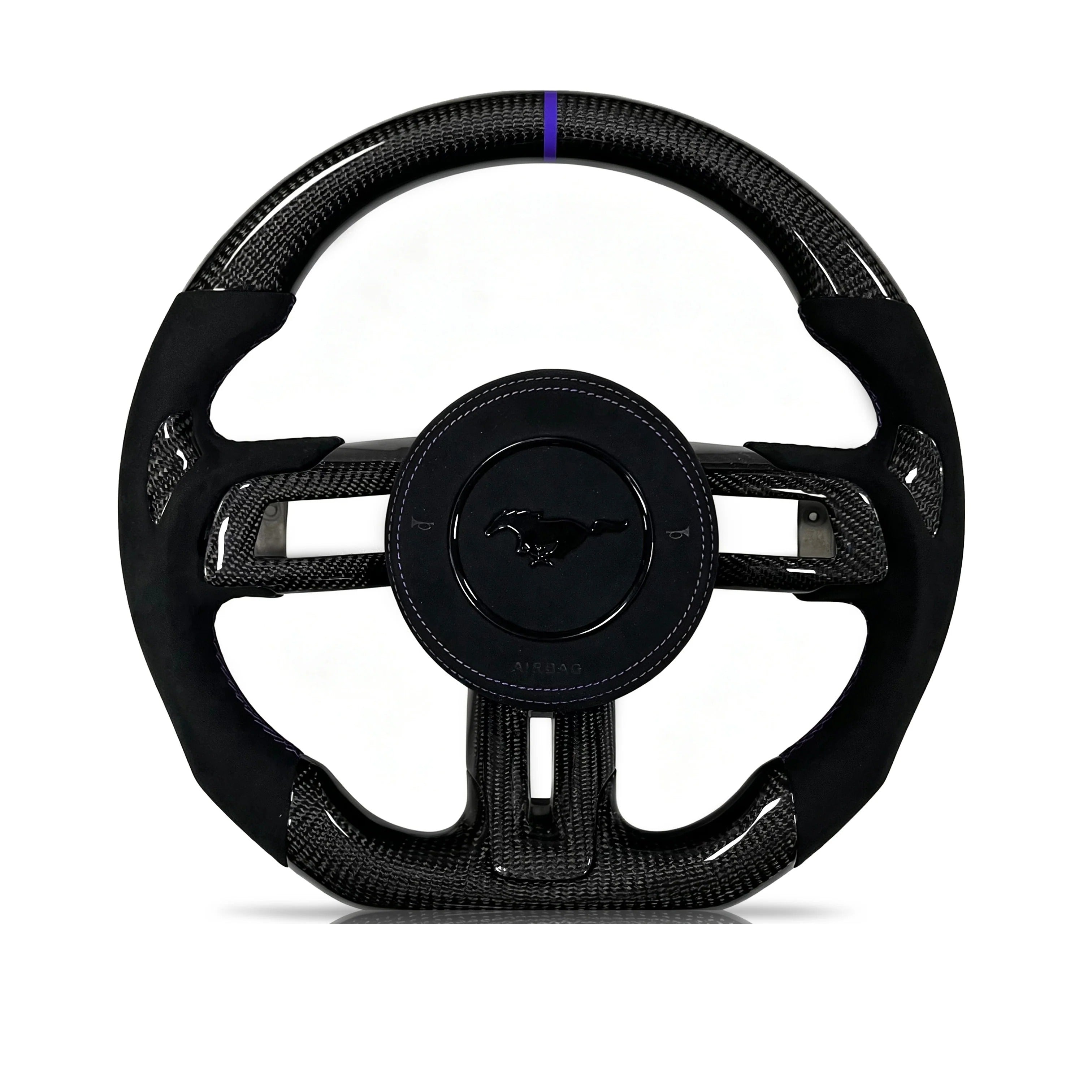 Steering wheel on a clean white background