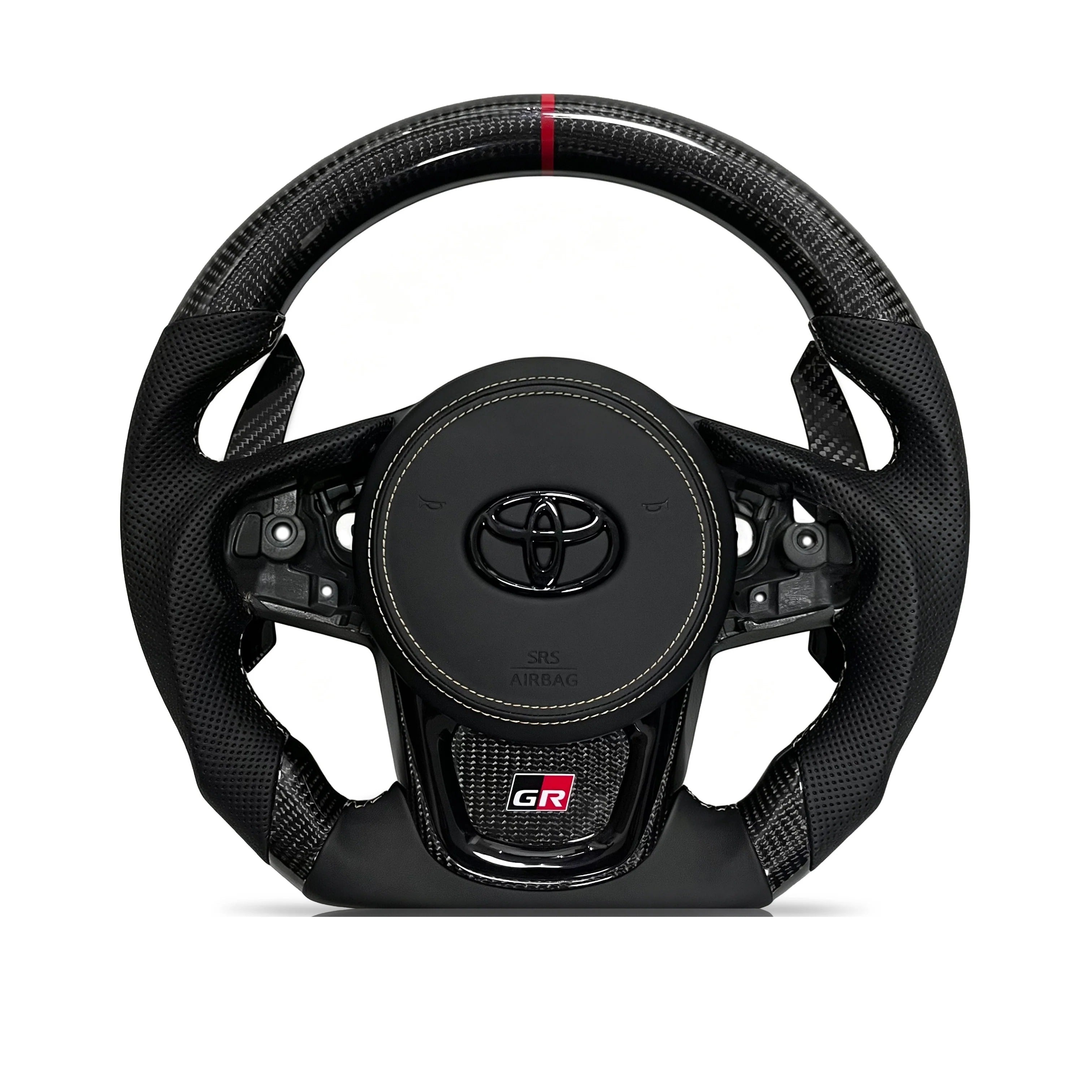Steering wheel on a clean white background