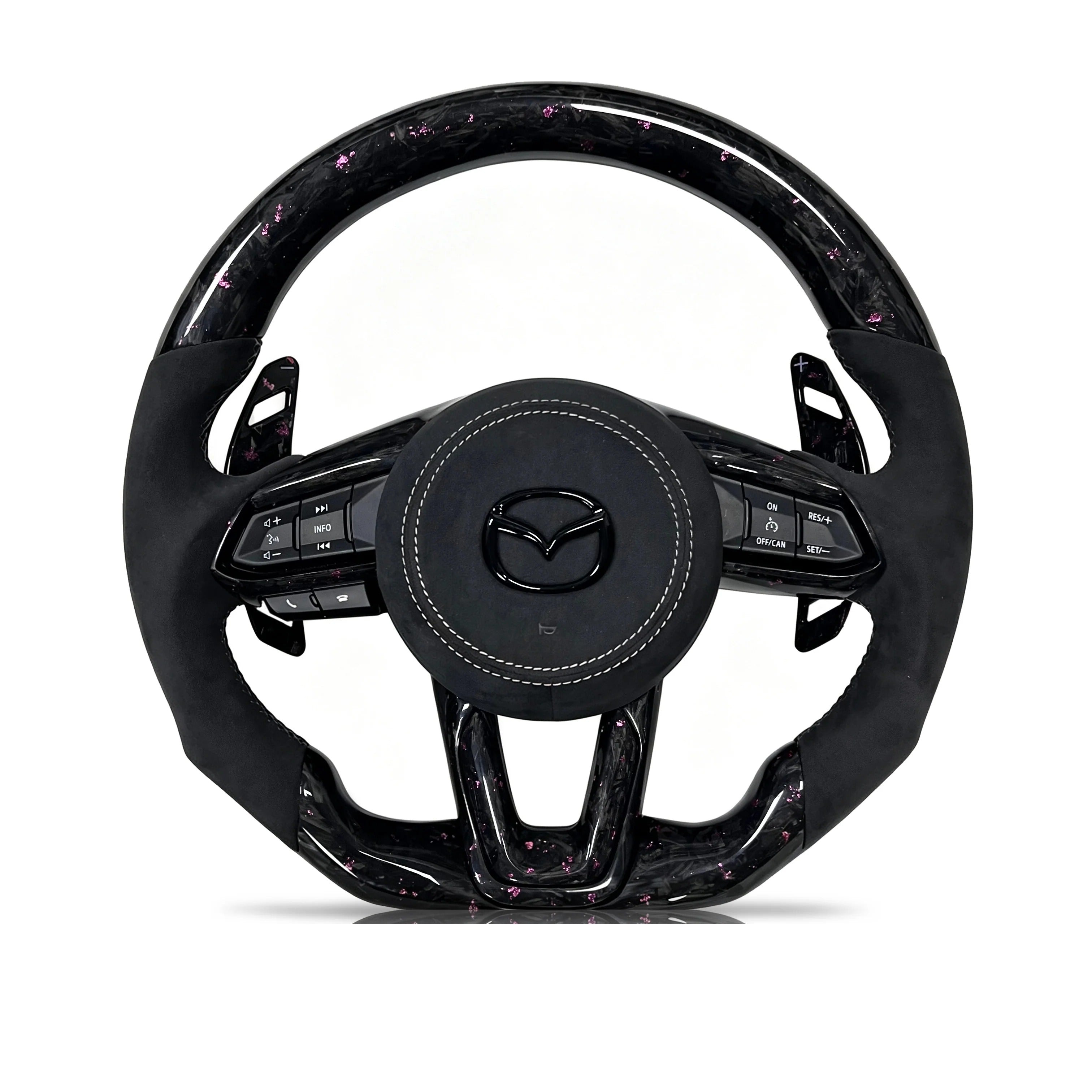 Steering wheel on a clean white background