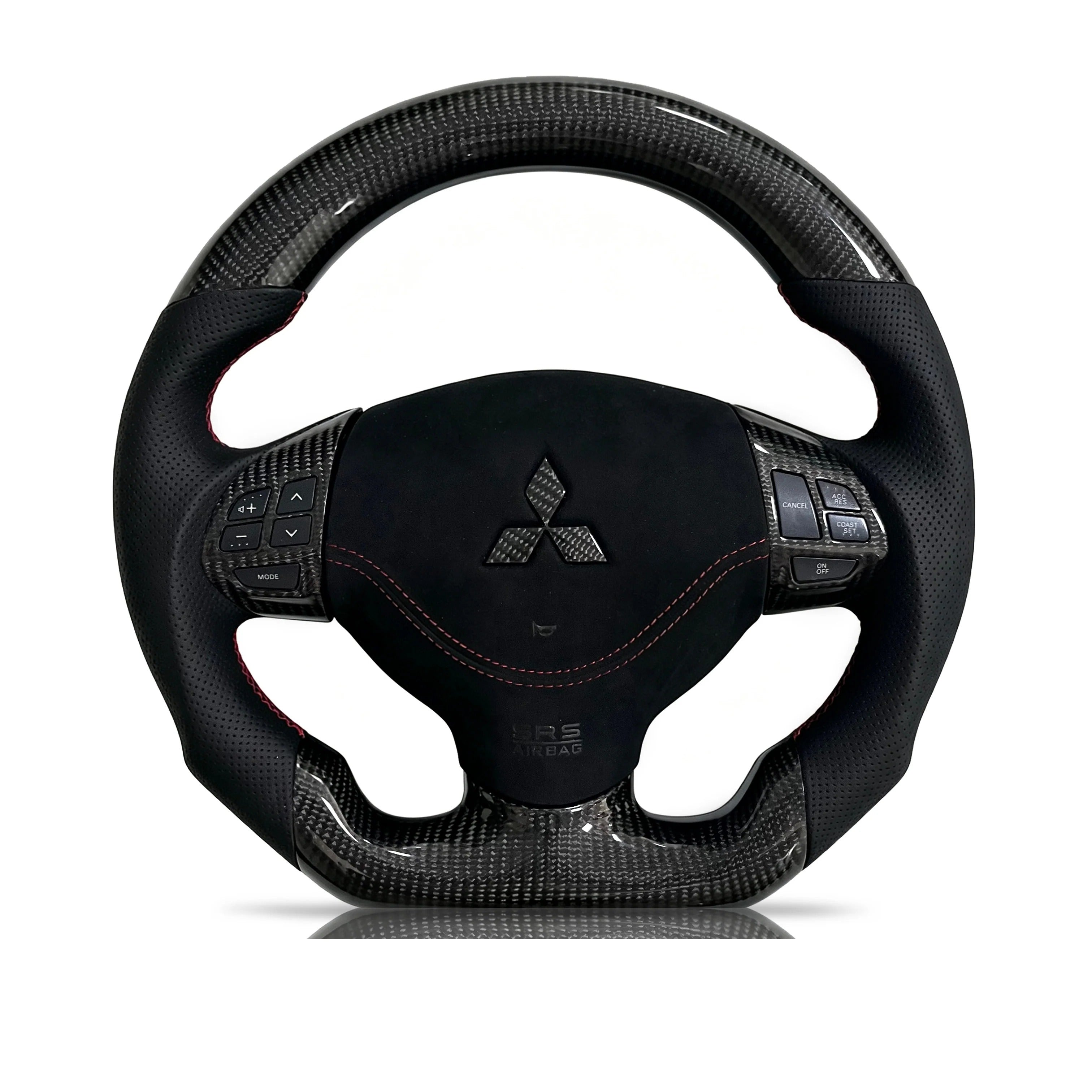 Steering wheel on a clean white background