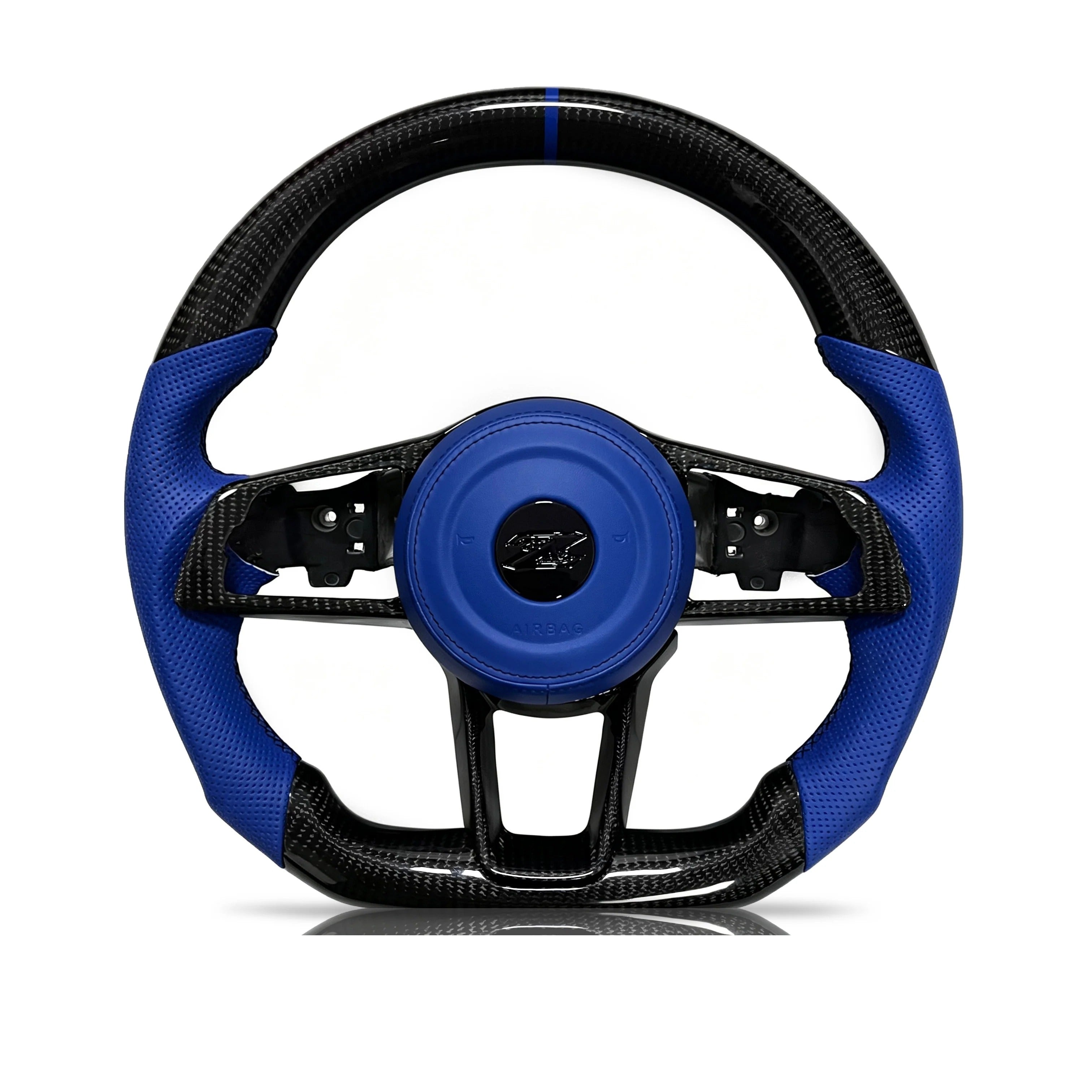 Steering wheel on a clean white background