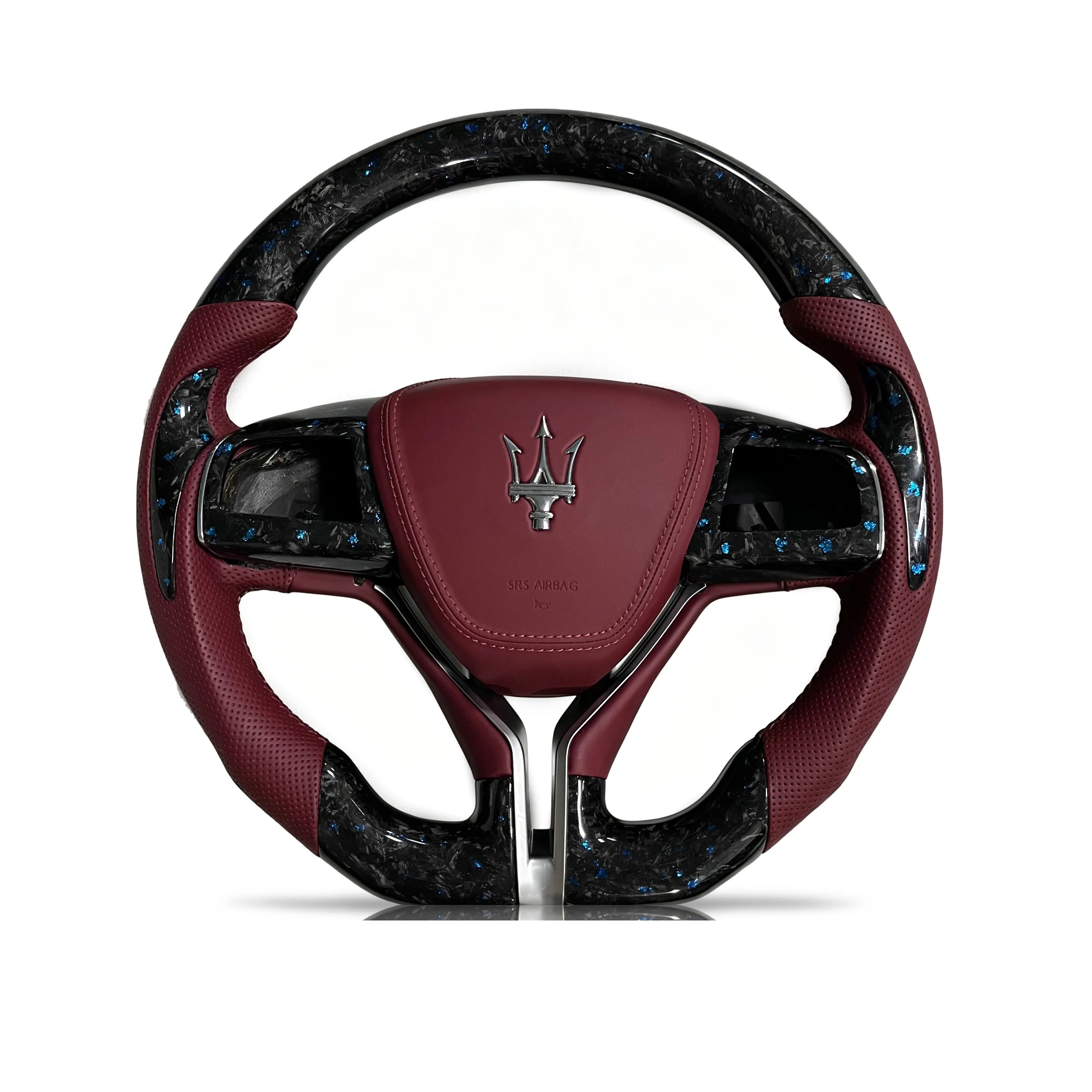 Steering wheel on a clean white background