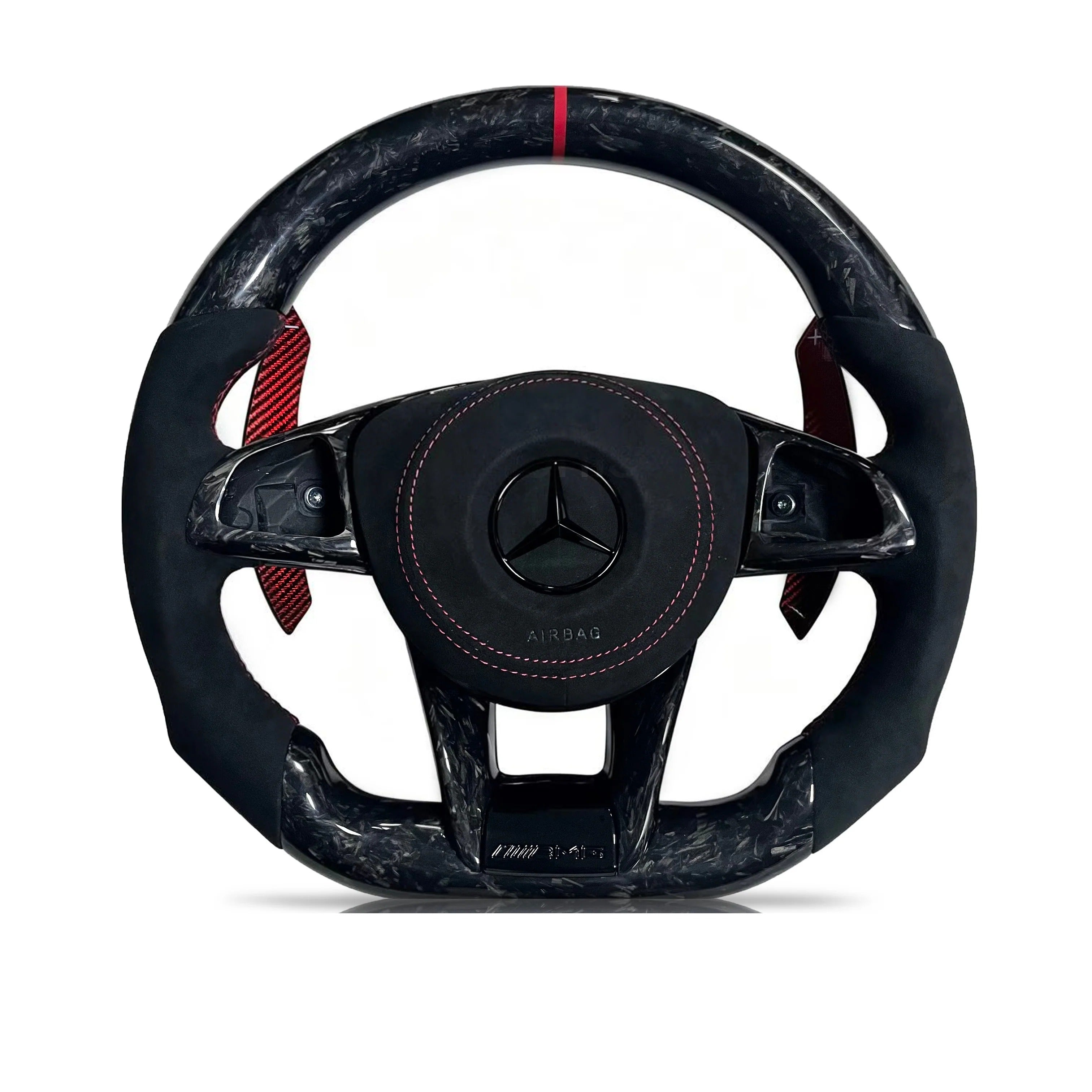 Steering wheel on a clean white background