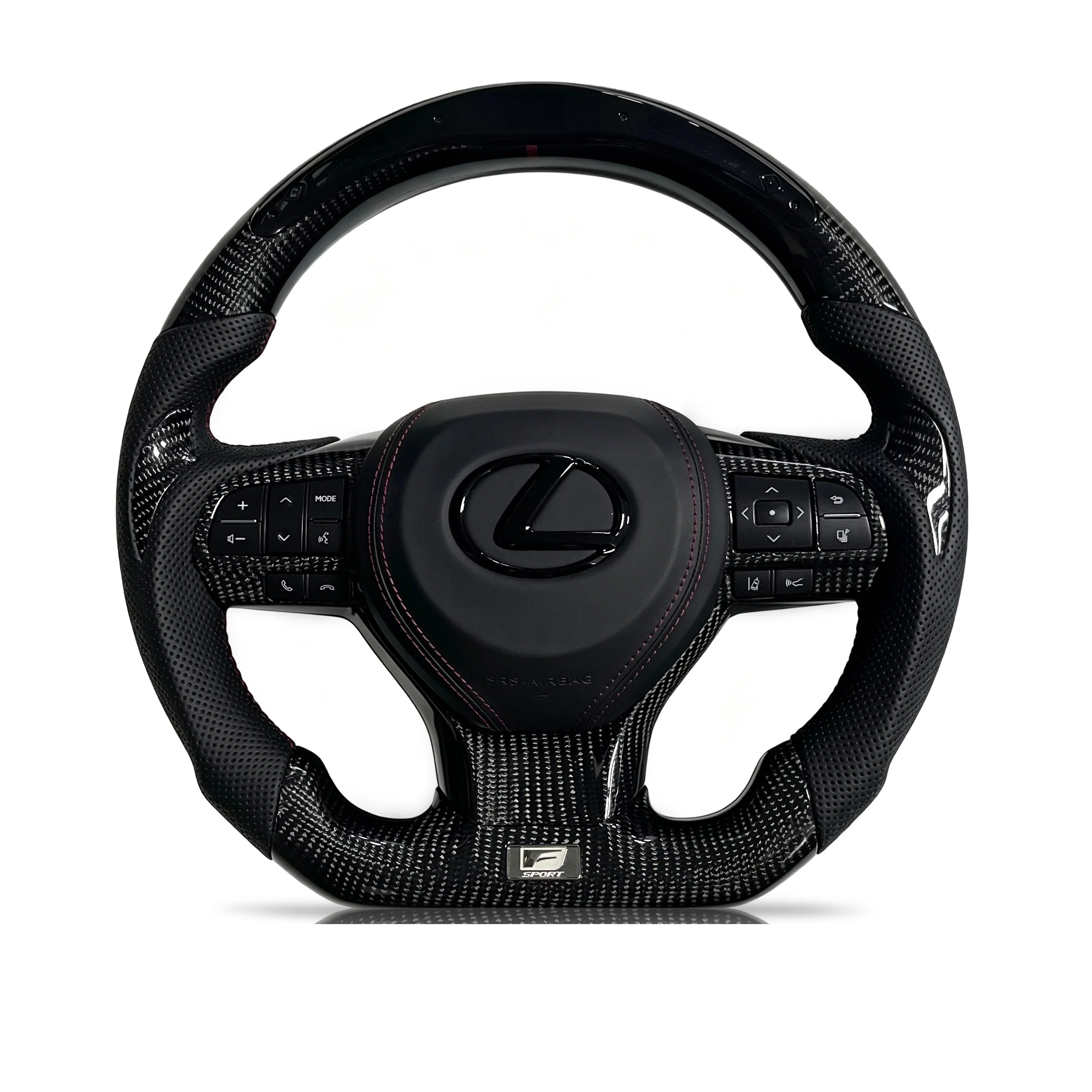 Steering wheel on a clean white background