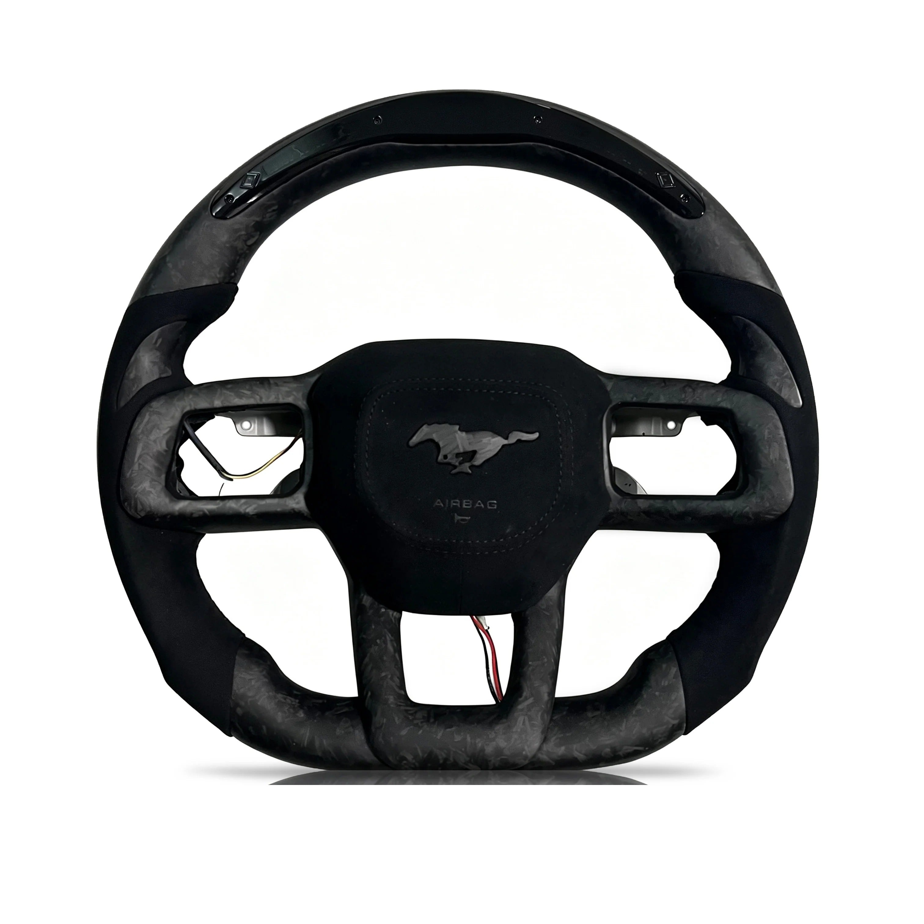 Steering wheel on a clean white background