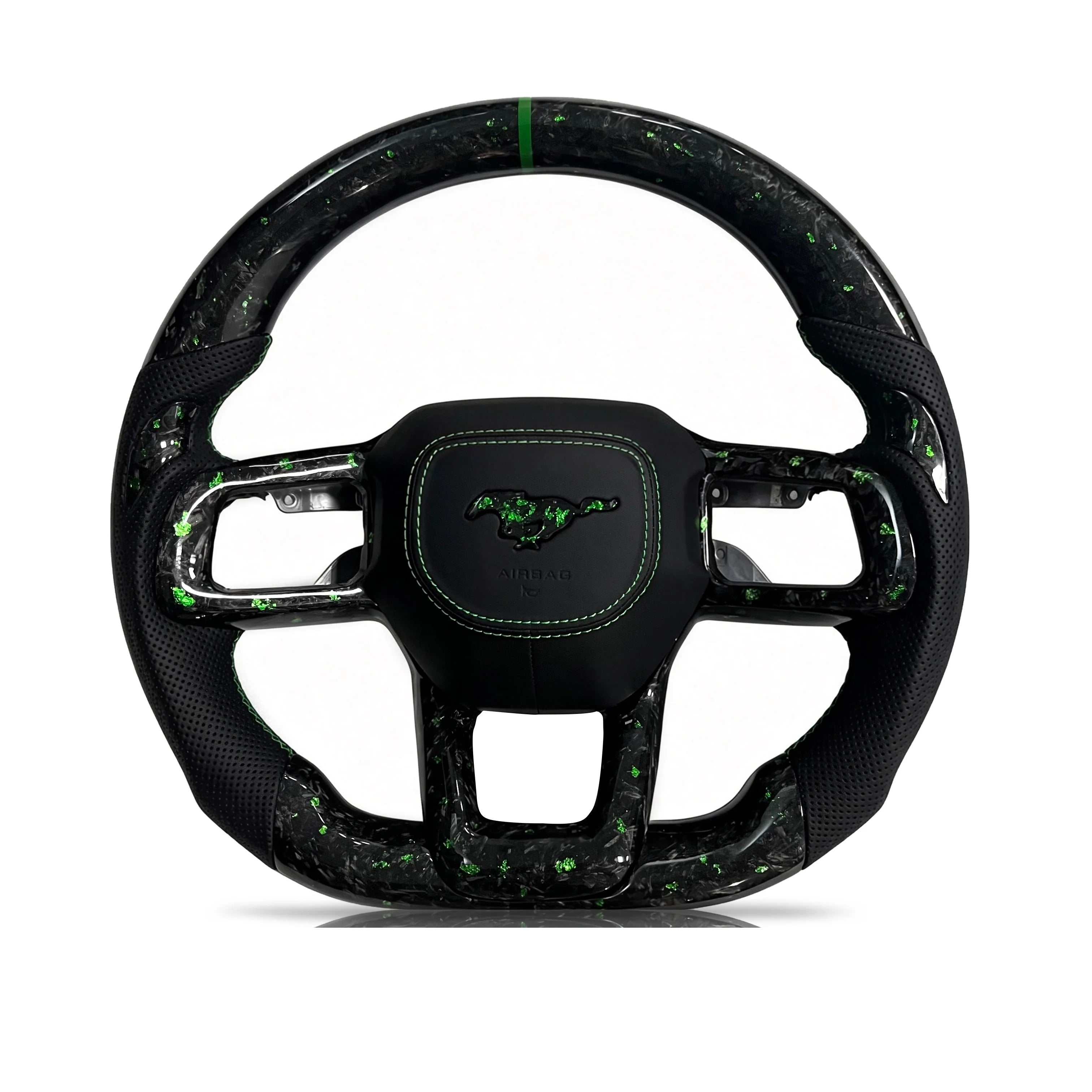 Steering wheel on a clean white background