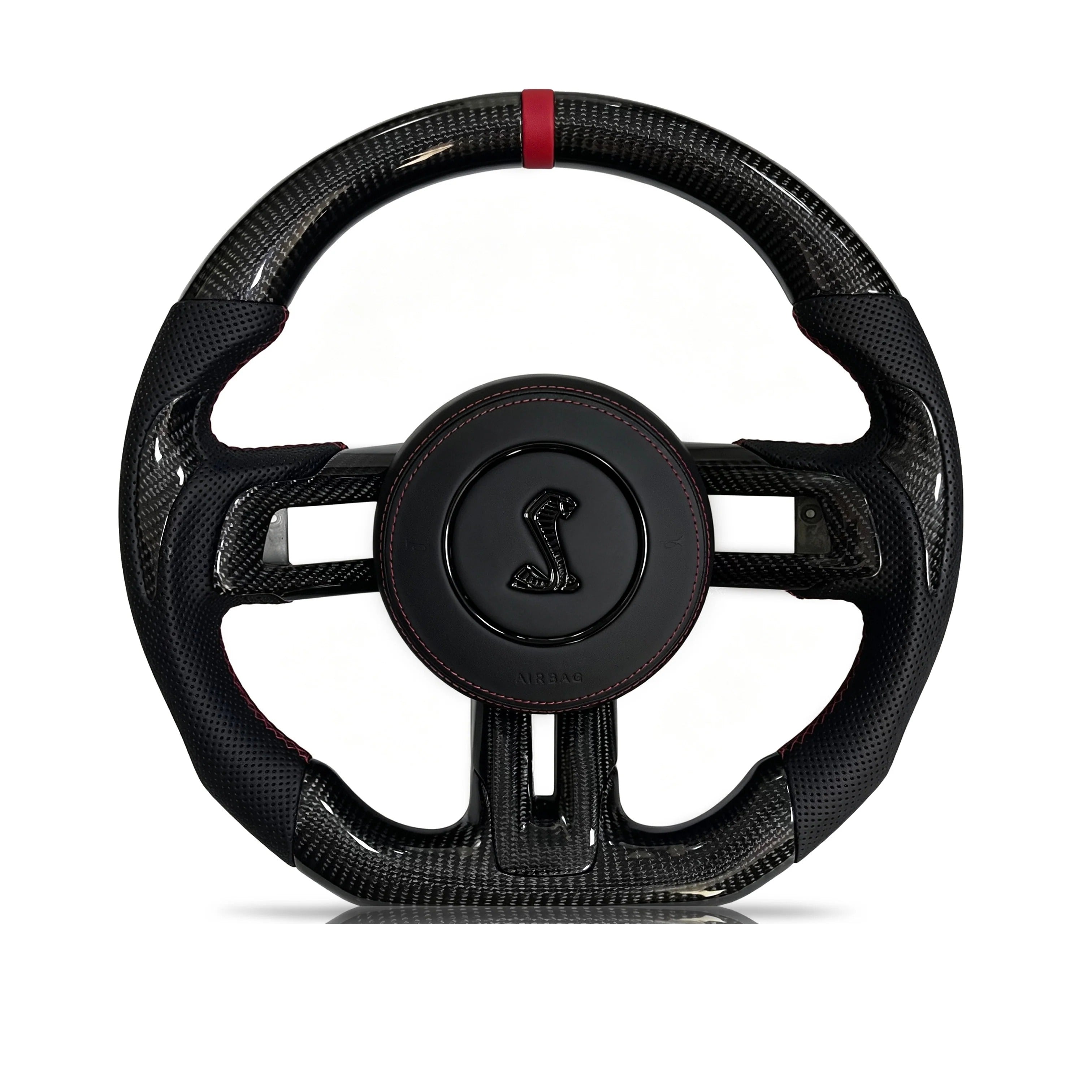 Steering wheel on a clean white background