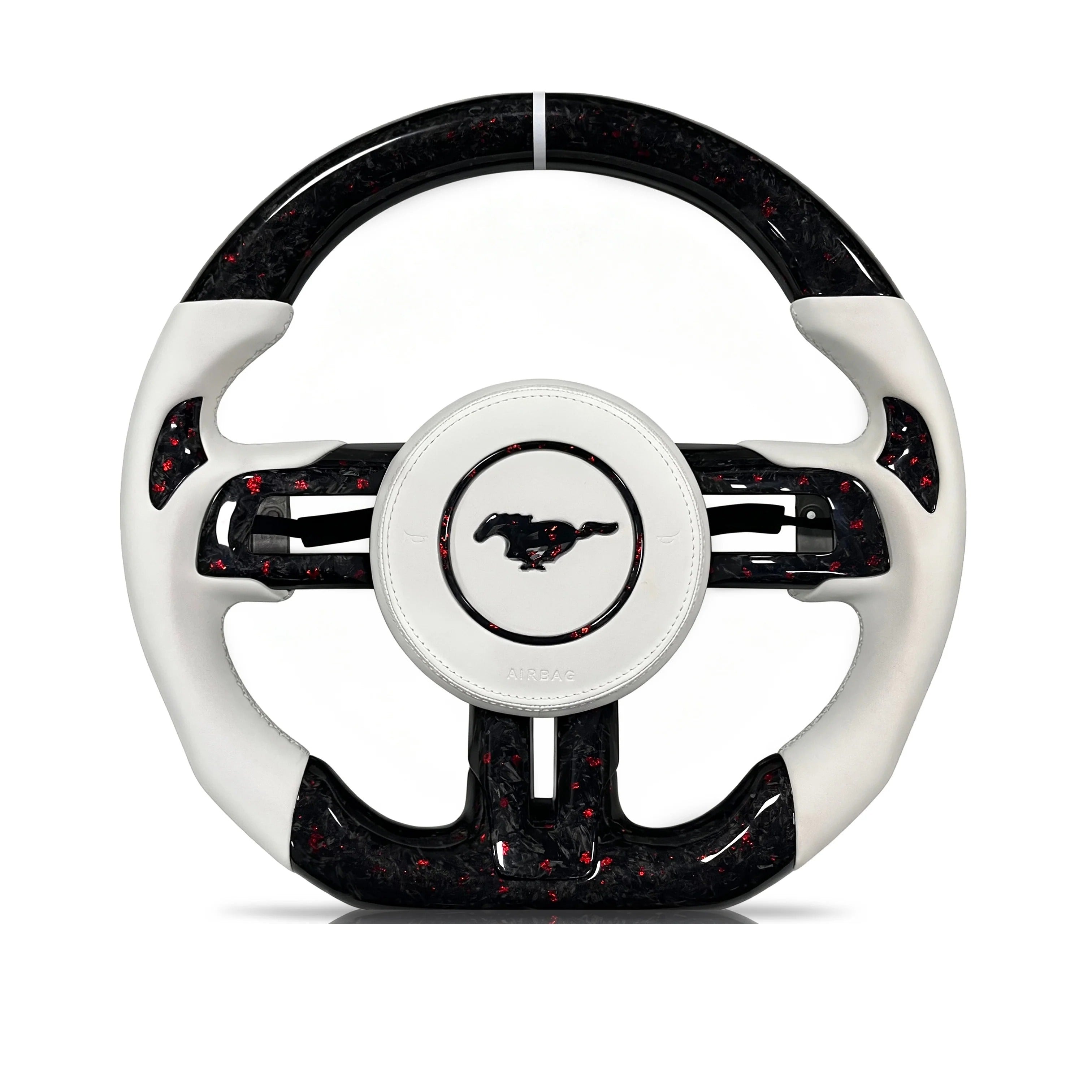 Steering wheel on a clean white background