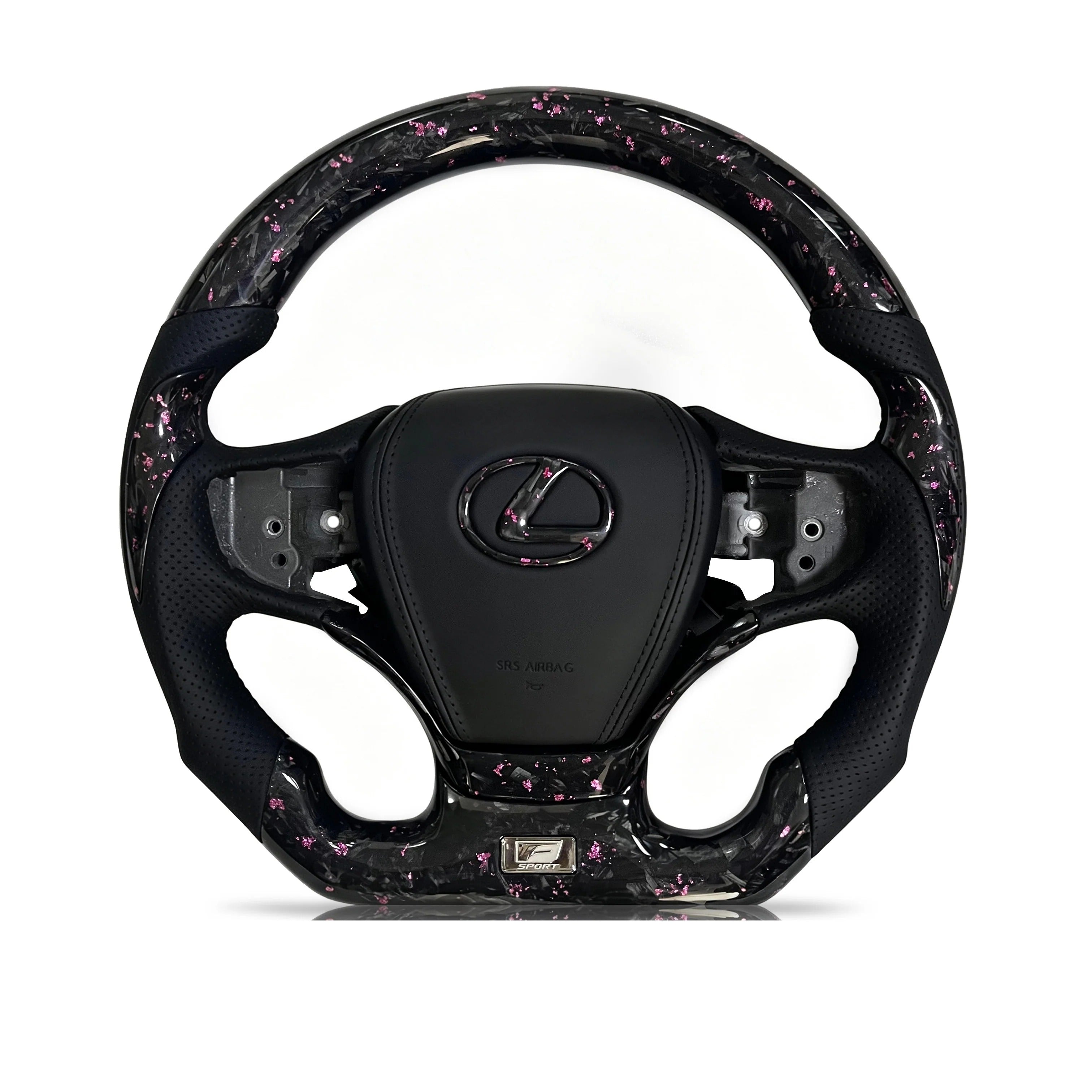 Steering wheel on a clean white background
