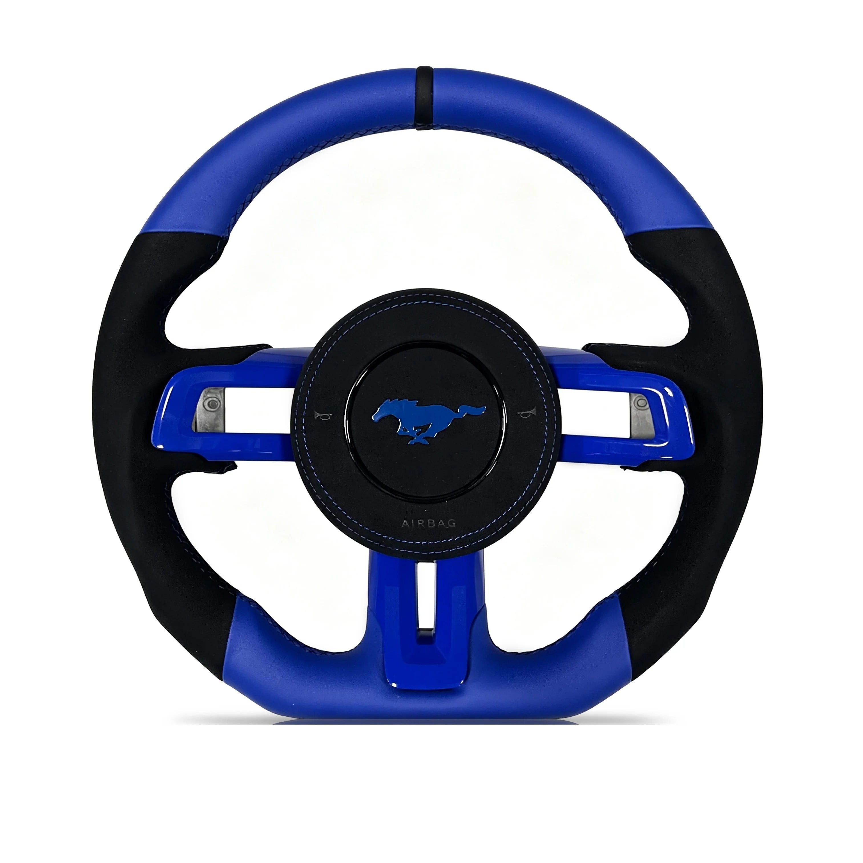 Steering wheel on a clean white background