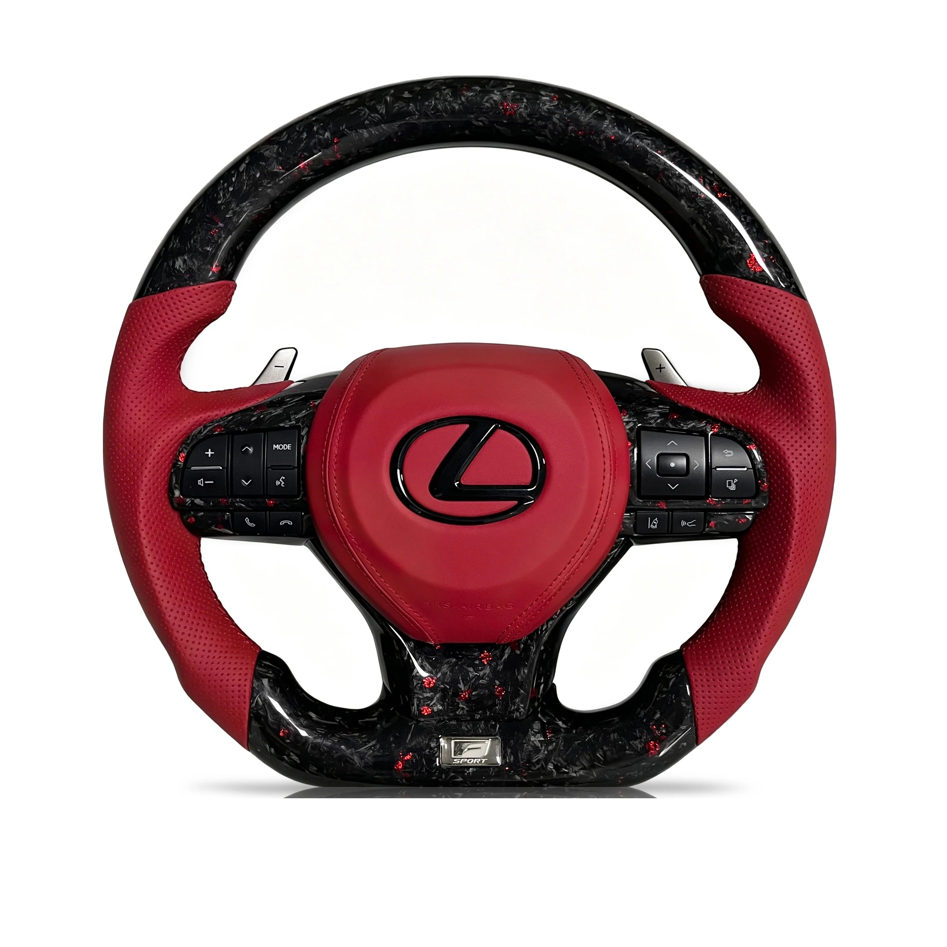 Steering wheel on a clean white background