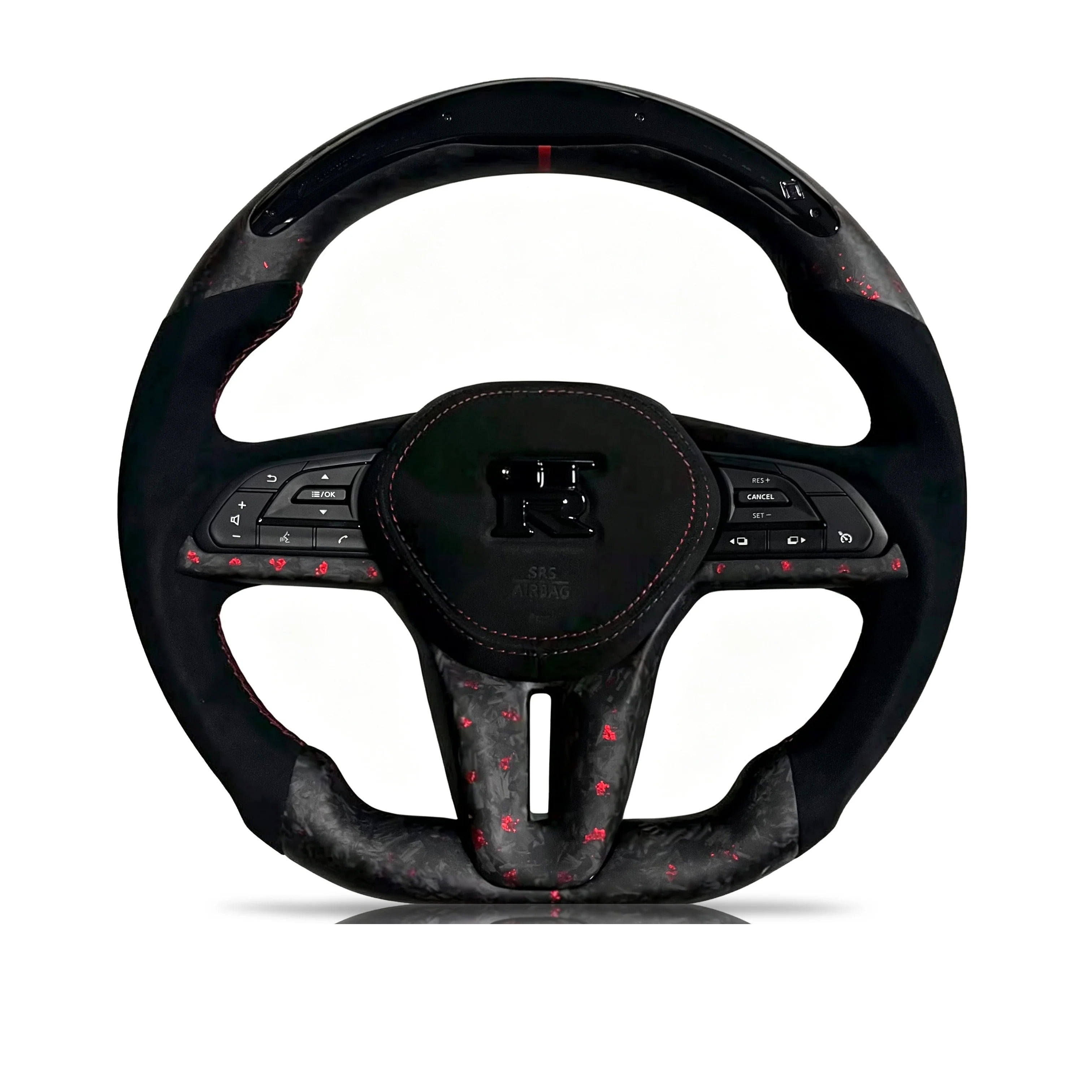 Steering wheel on a clean white background