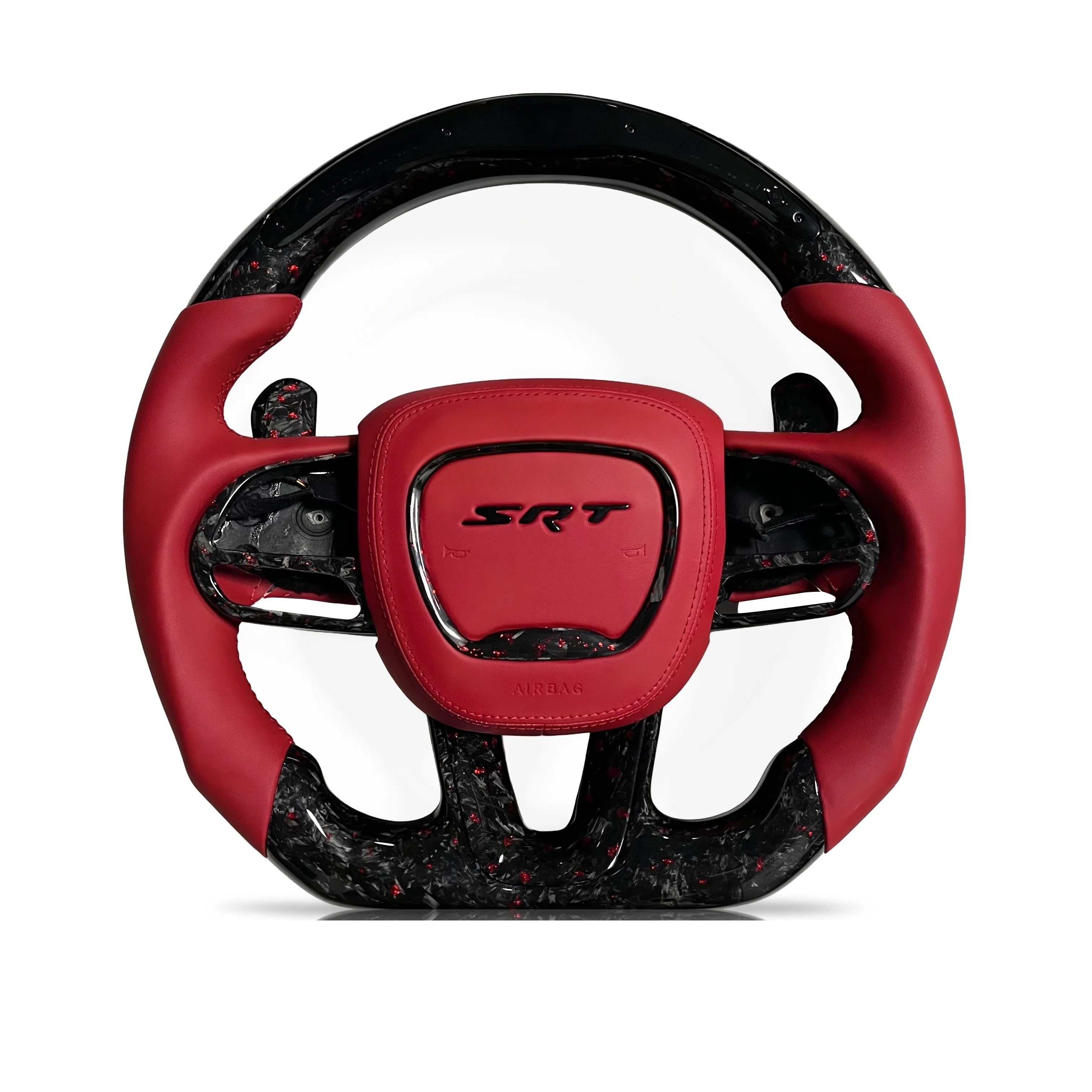 Steering wheel on a clean white background