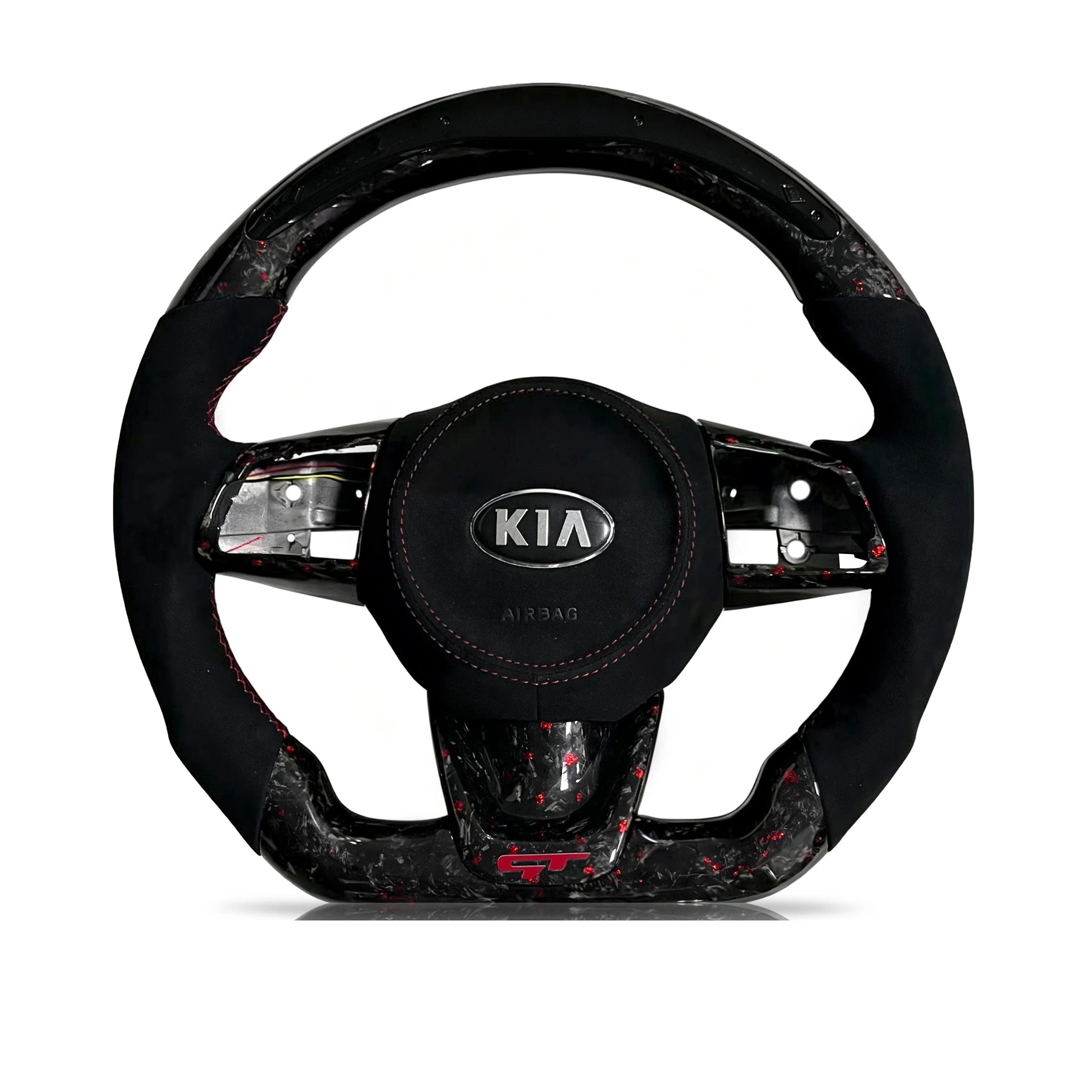 Steering wheel on a clean white background