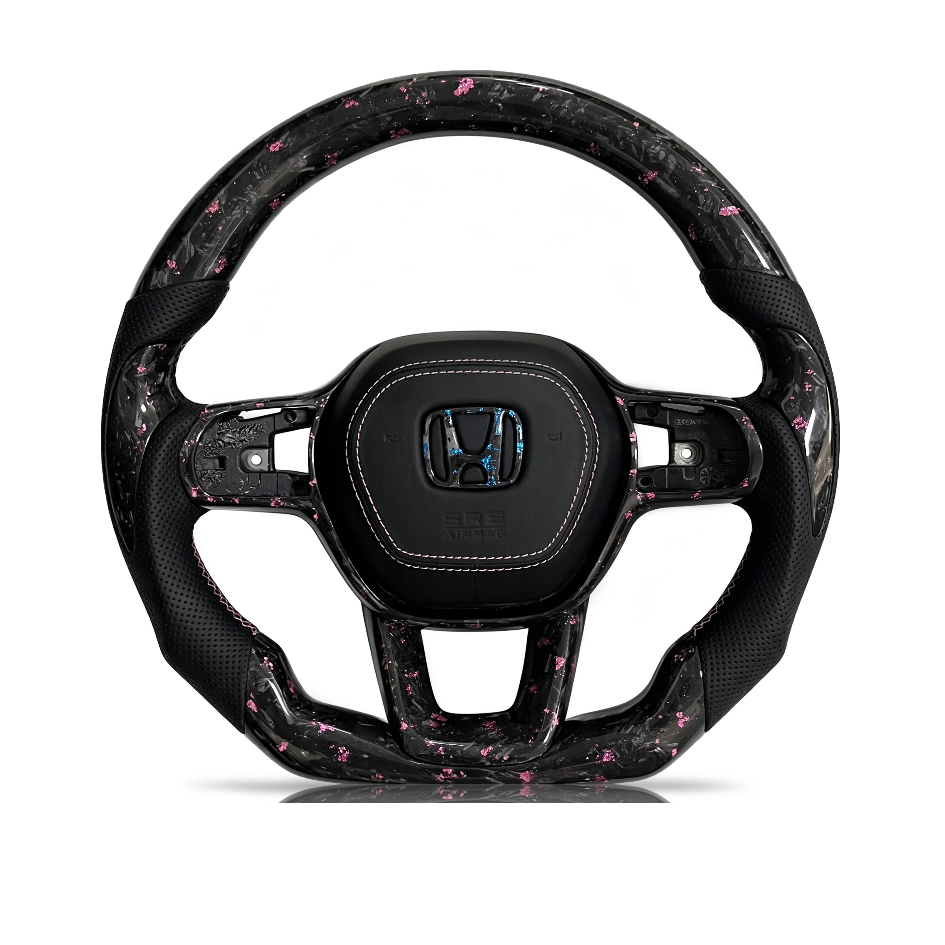Steering wheel on a clean white background