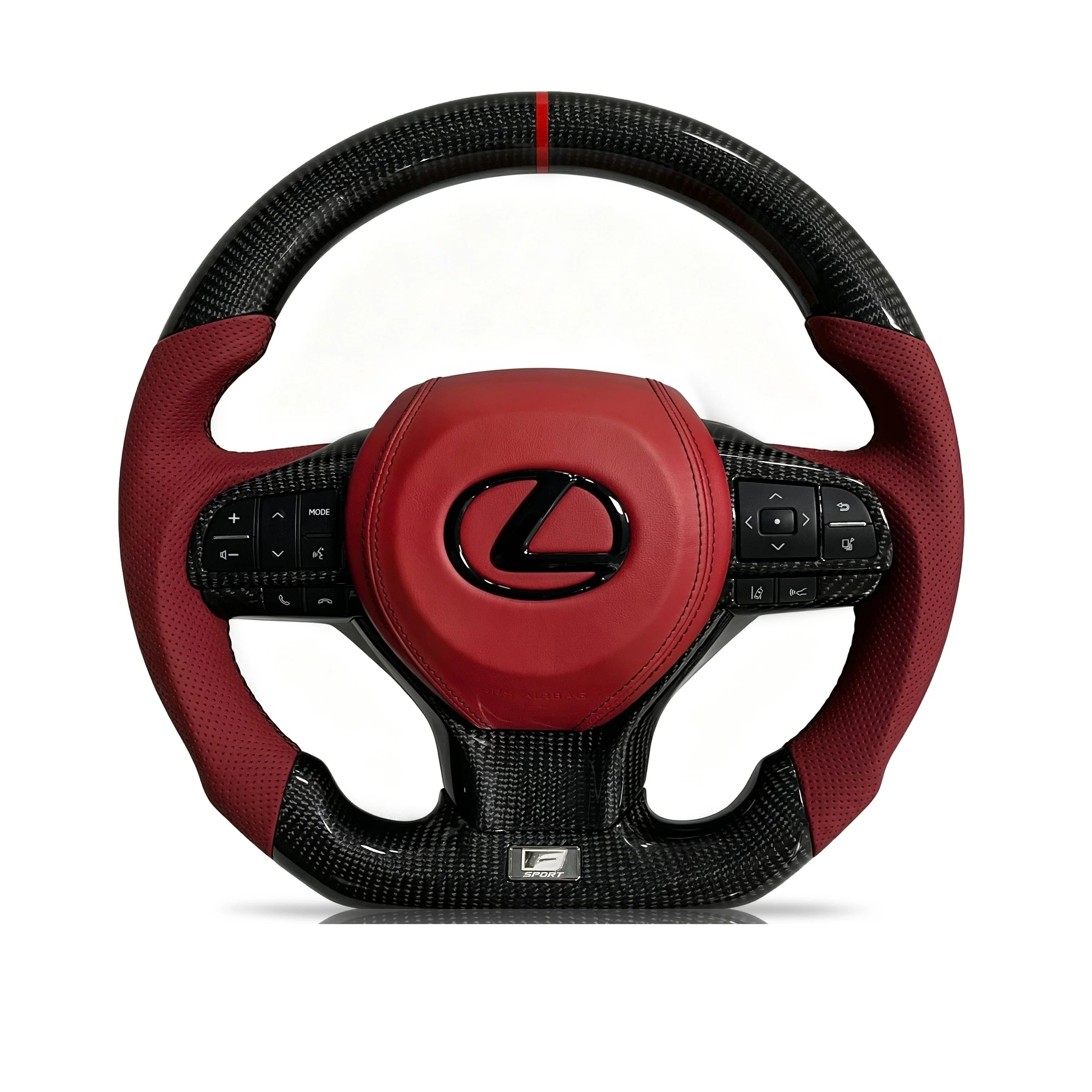Steering wheel on a clean white background