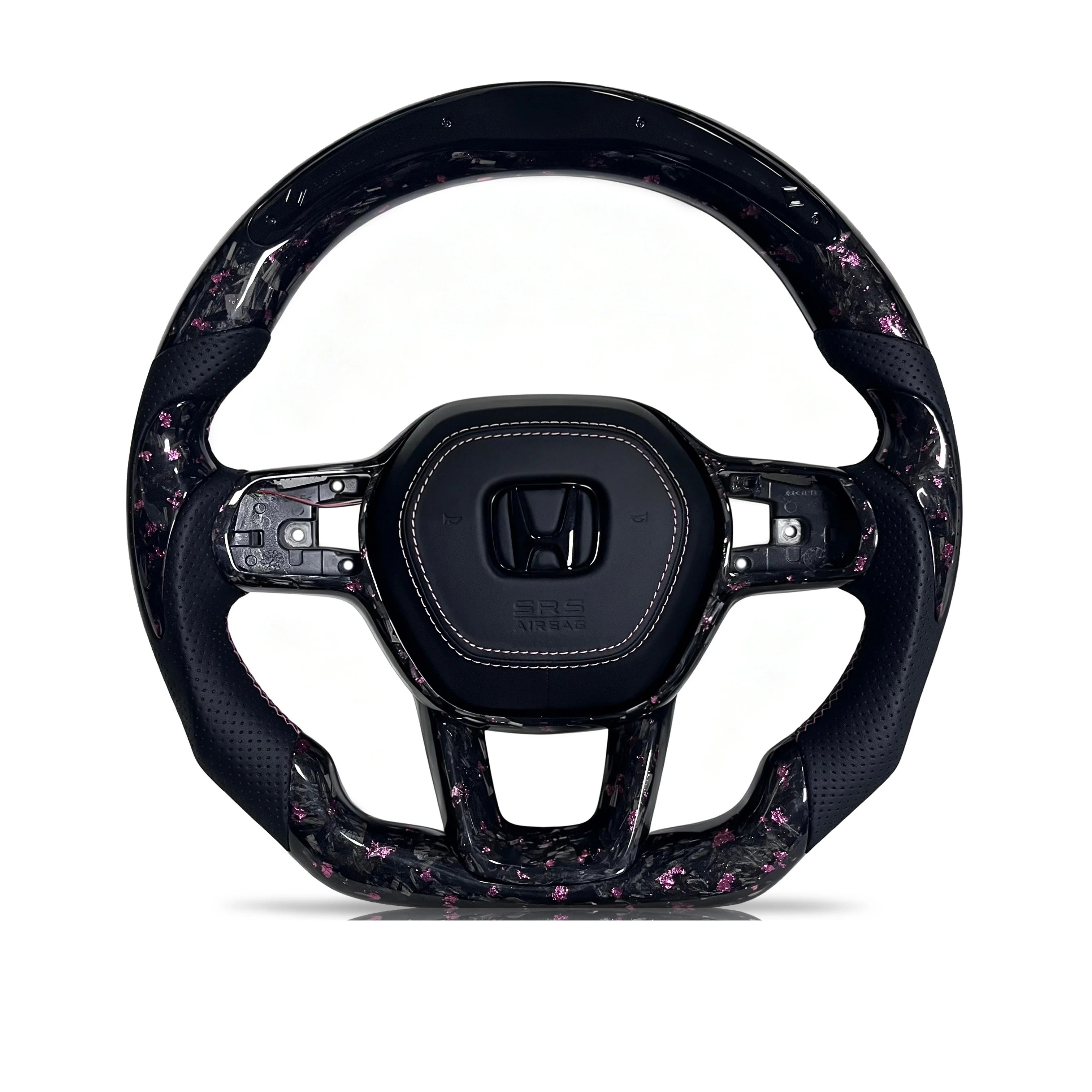 Steering wheel on a clean white background