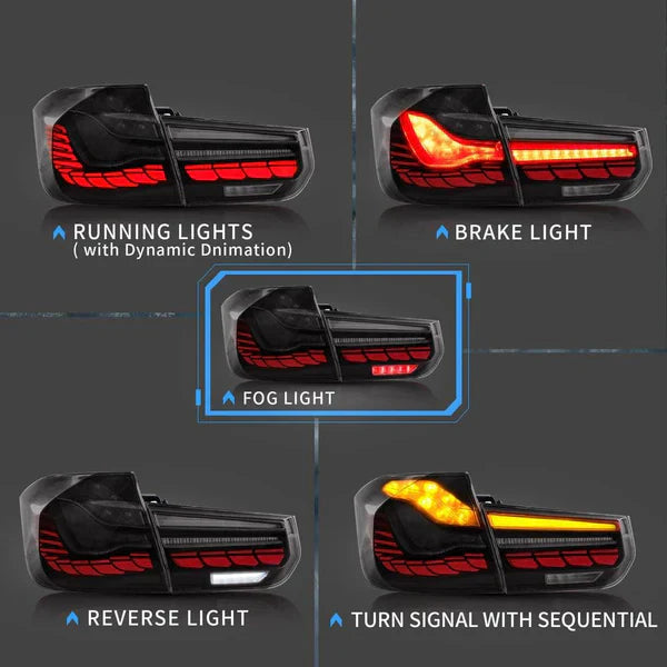 2012-2018 BMW F80 F30 F35 3 SERIES OLED SEQUENTIAL TAIL LIGHTS