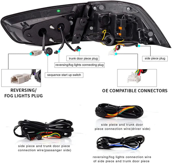 2007-2017 MITSUBISHI LANCER RGB DYNAMIC LED TAIL LIGHTS