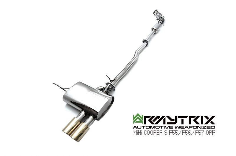 Armytrix Stainless Steel Valvetronic Cat Back Exhaust System Mini Cooper S/JCW/GP F56/F57 14+ V-Band Type