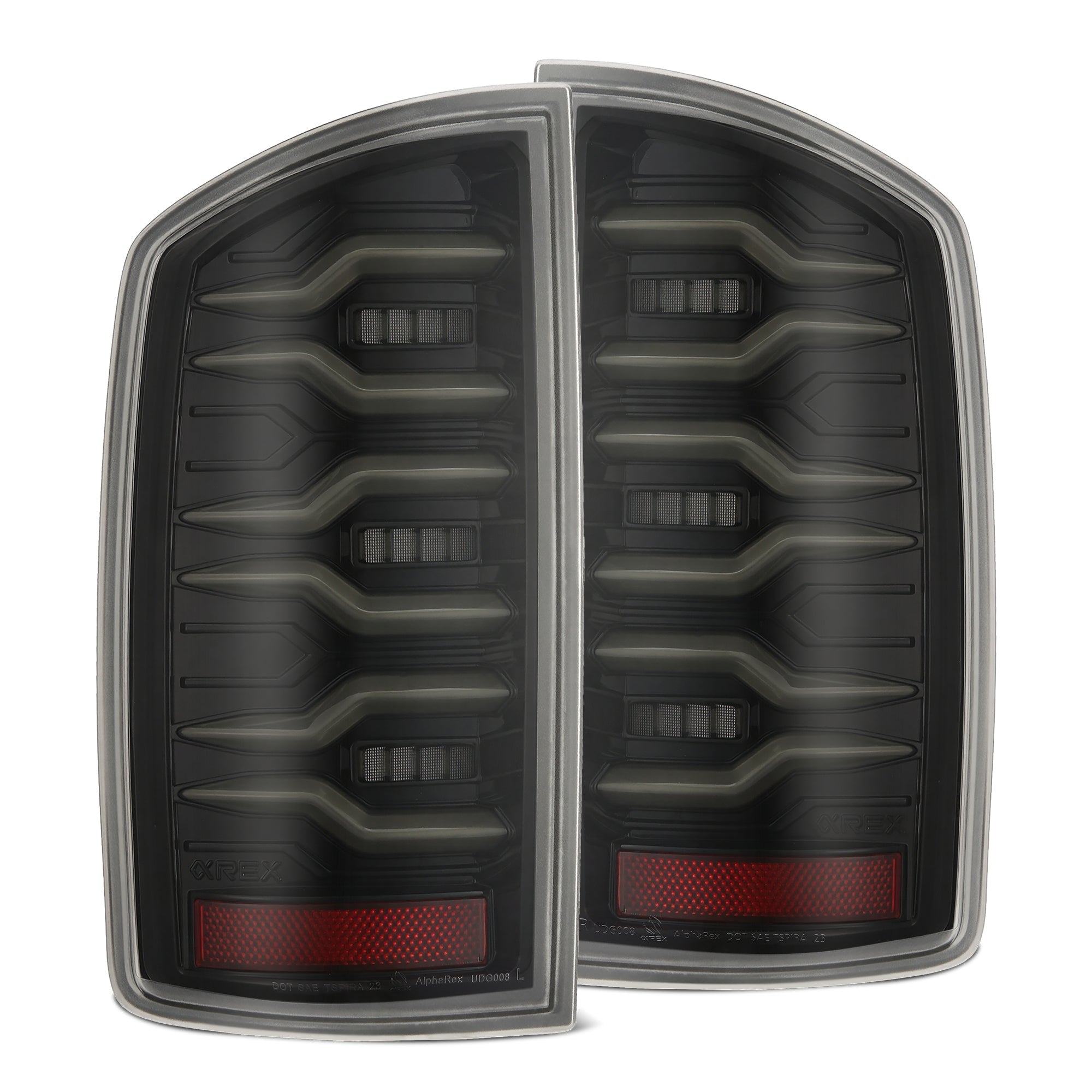 02-06 Dodge Ram 1500/03-06 Dodge Ram 2500/3500 Truck LUXX-Series LED Tail Lights Alpha-Black