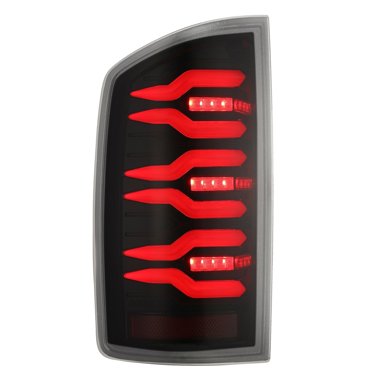02-06 Dodge Ram 1500/03-06 Dodge Ram 2500/3500 Truck LUXX-Series LED Tail Lights Black-Red