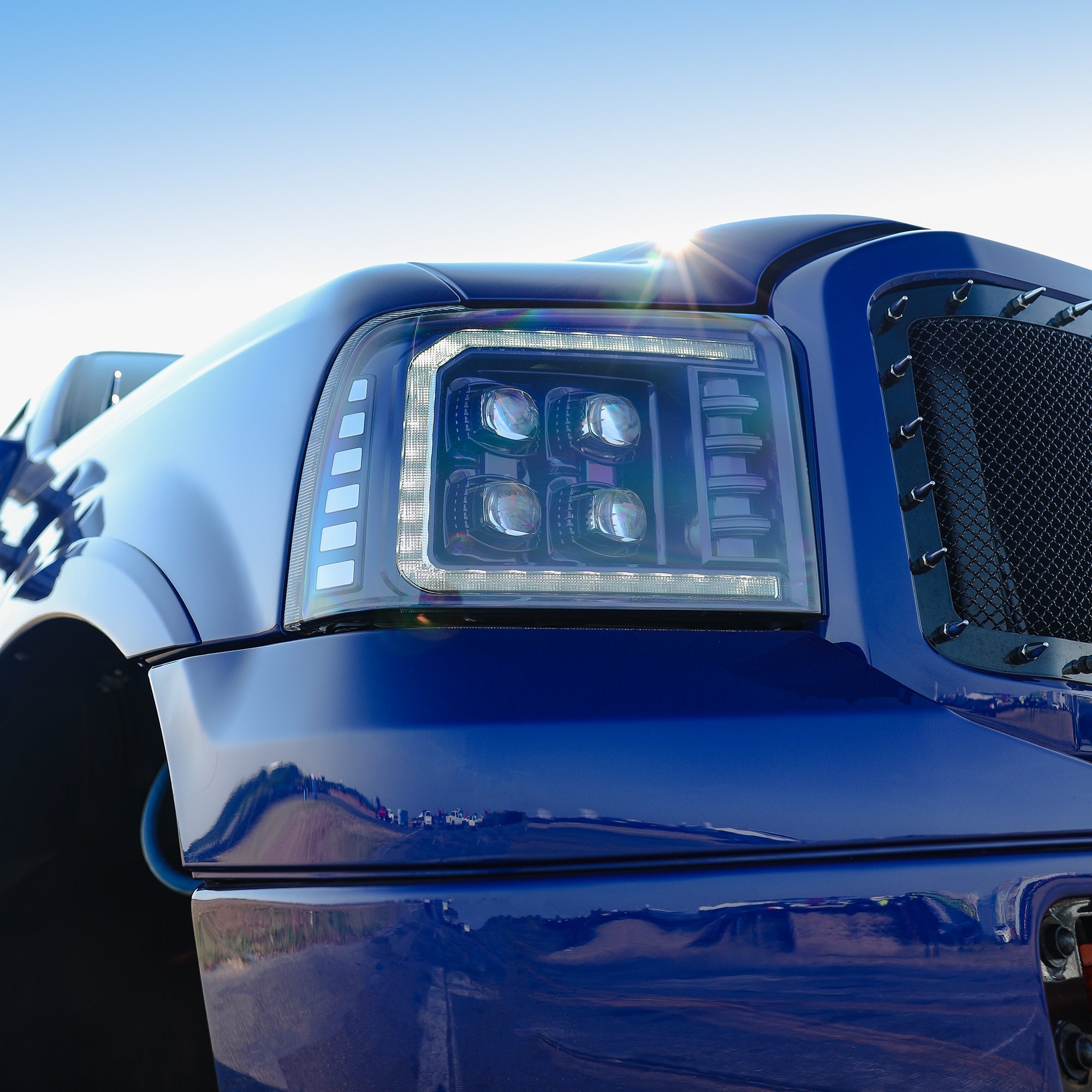 05-07 Ford Super Duty/Excursion NOVA-Series LED Projector Headlights Alpha-Black