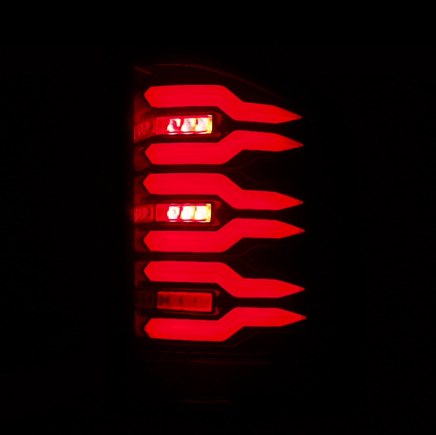 07-13 Chevy Silverado LUXX-Series LED Tail Lights Black-Red