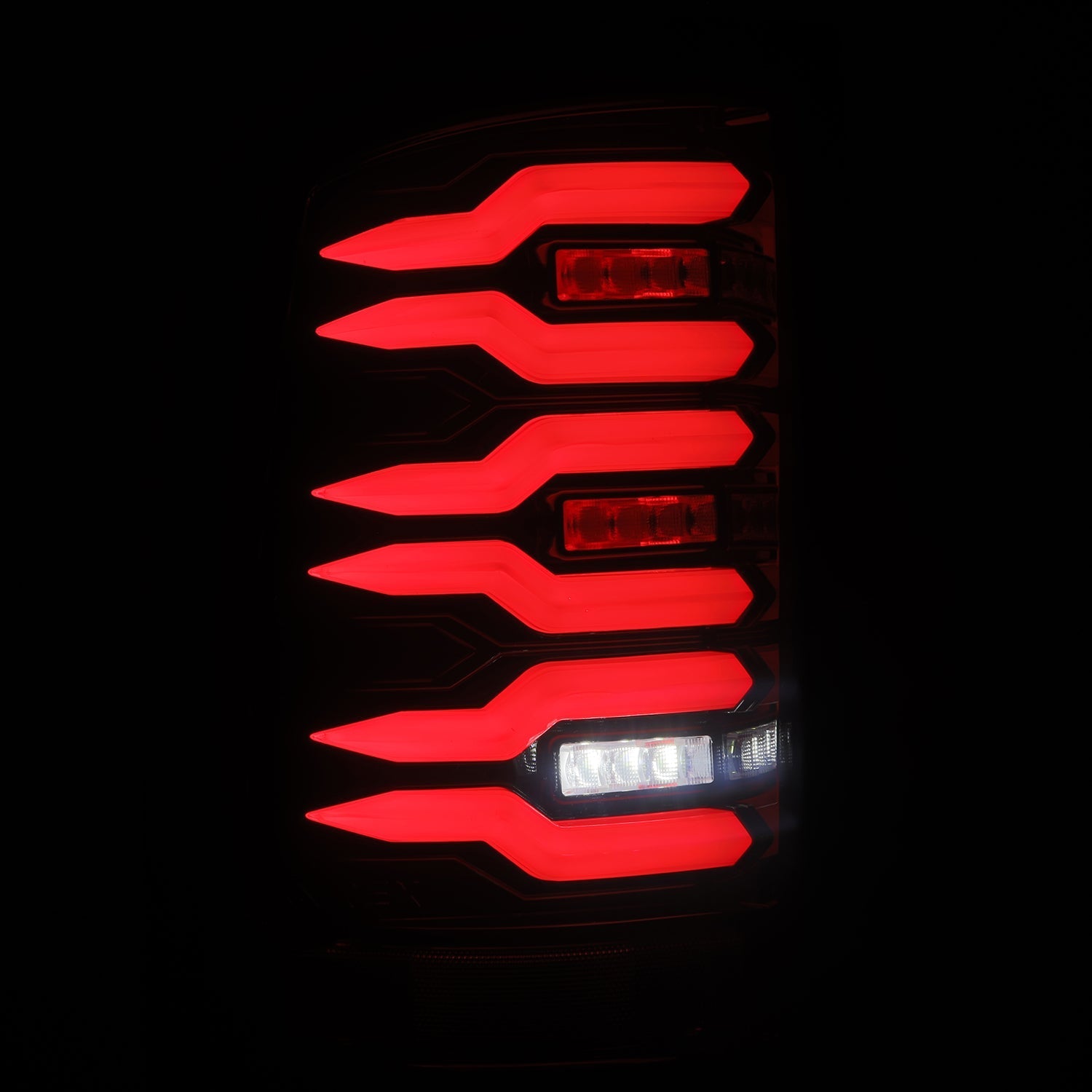 07-13 GMC Sierra LUXX-Series LED Tail Lights Black-Red