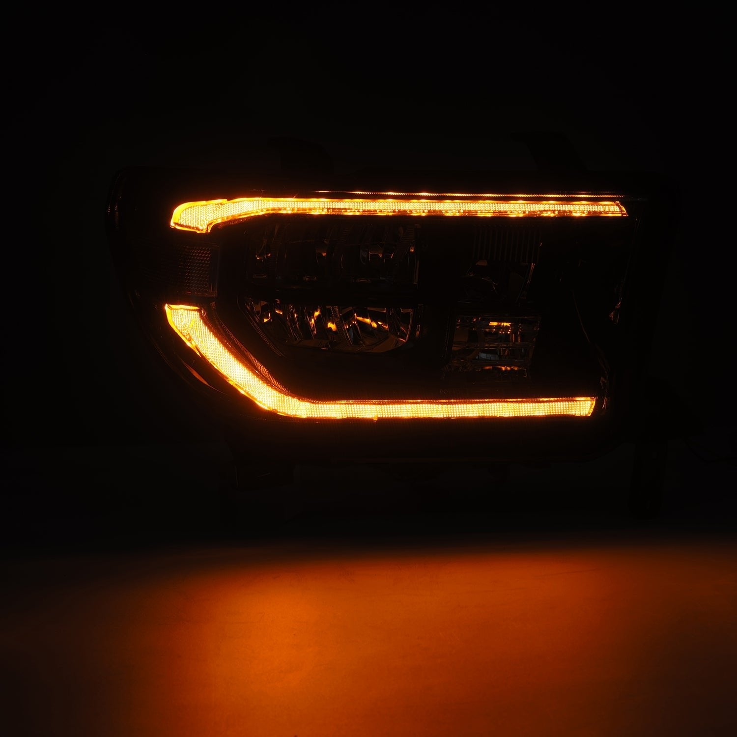 07-13 Toyota Tundra/08-17 Toyota Sequoia MK II LUXX-Series LED Crystal Headlights Alpha-Black (Without Level Adjuster)