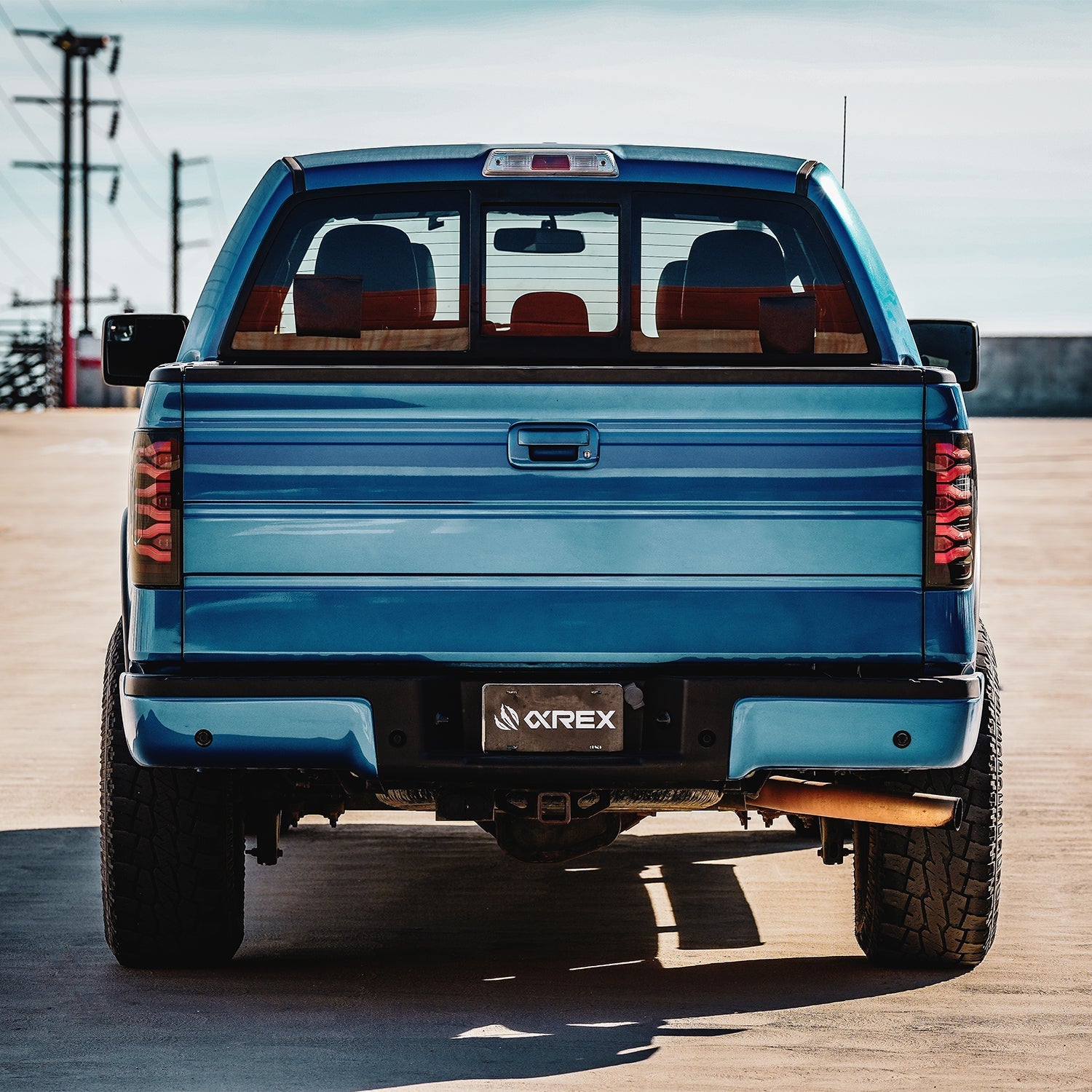 09-14 Ford F150 LUXX-Series LED Tail Lights Black-Red