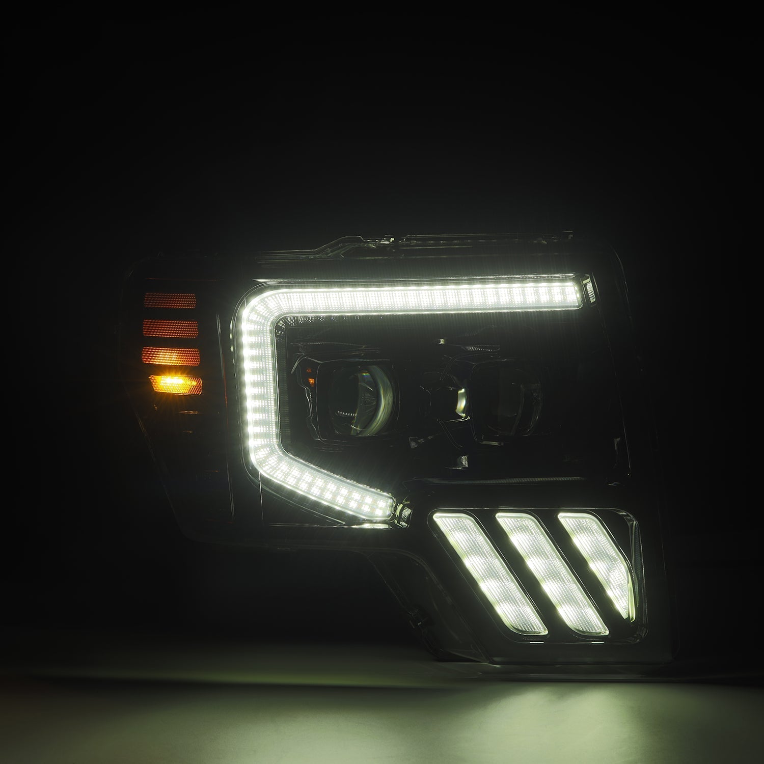 09-14 Ford F150 MKII PRO-Series Halogen Projector Headlights Alpha-Black