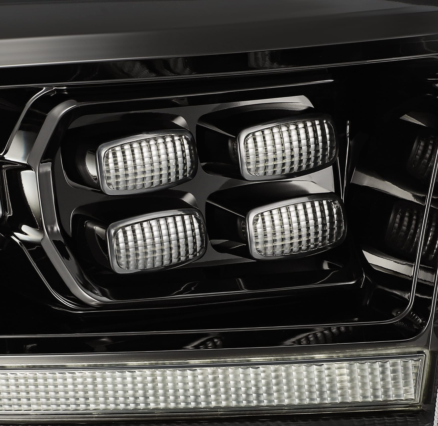09-18 Ram Truck LUXX-Series (5th Gen 2500 Style) LED Projector Headlights Alpha-Black