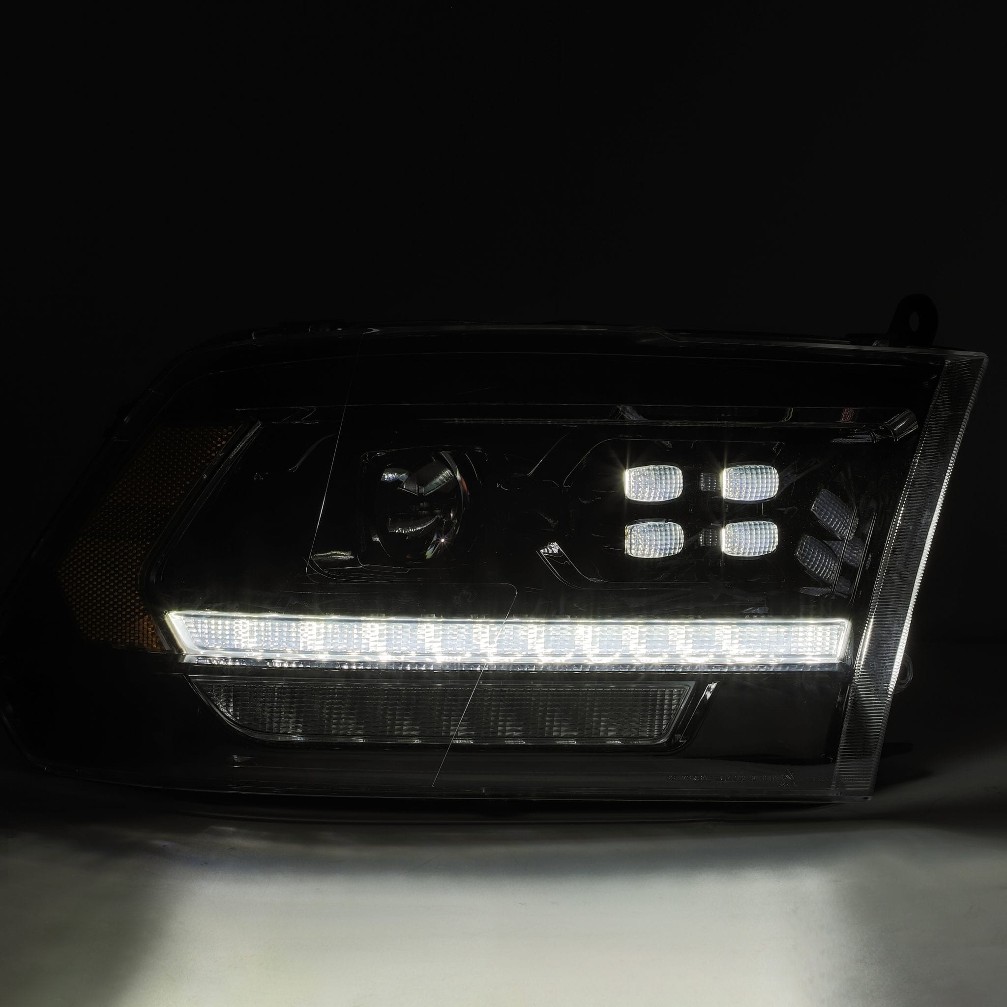 09-18 Ram Truck LUXX-Series (5th Gen 2500 Style) LED Projector Headlights Alpha-Black