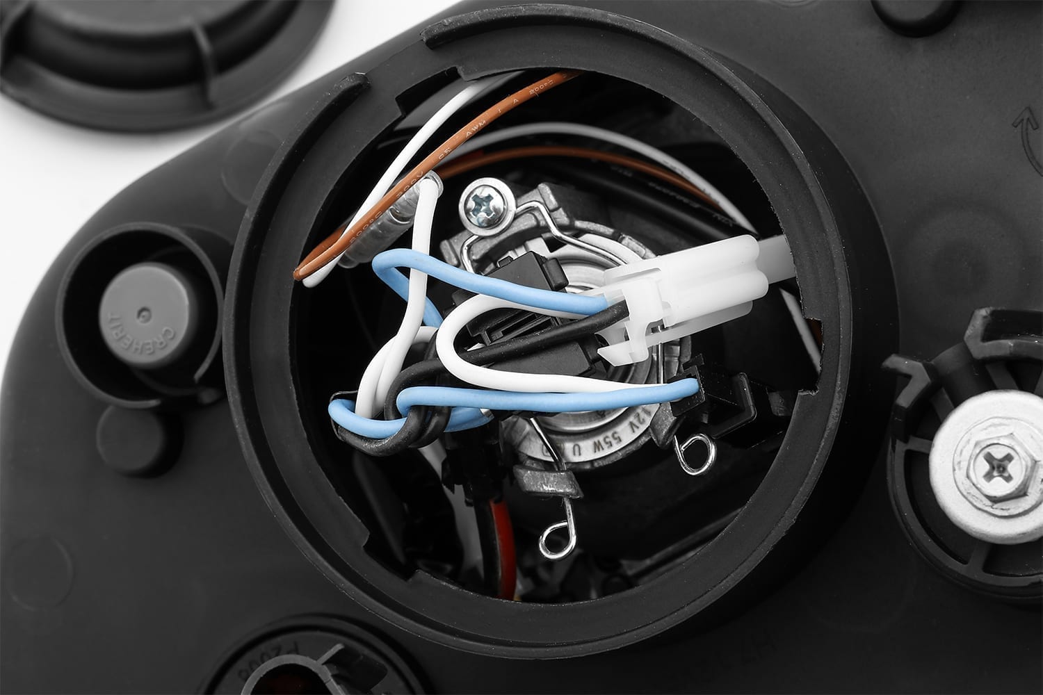 10-12 Ford Mustang LUXX-Series LED Projector Headlights Alpha-Black