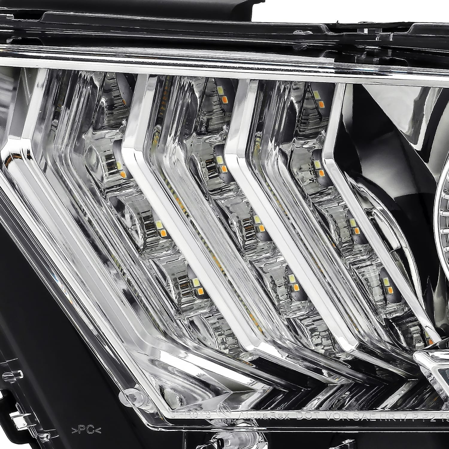10-12 Ford Mustang LUXX-Series LED Projector Headlights Chrome