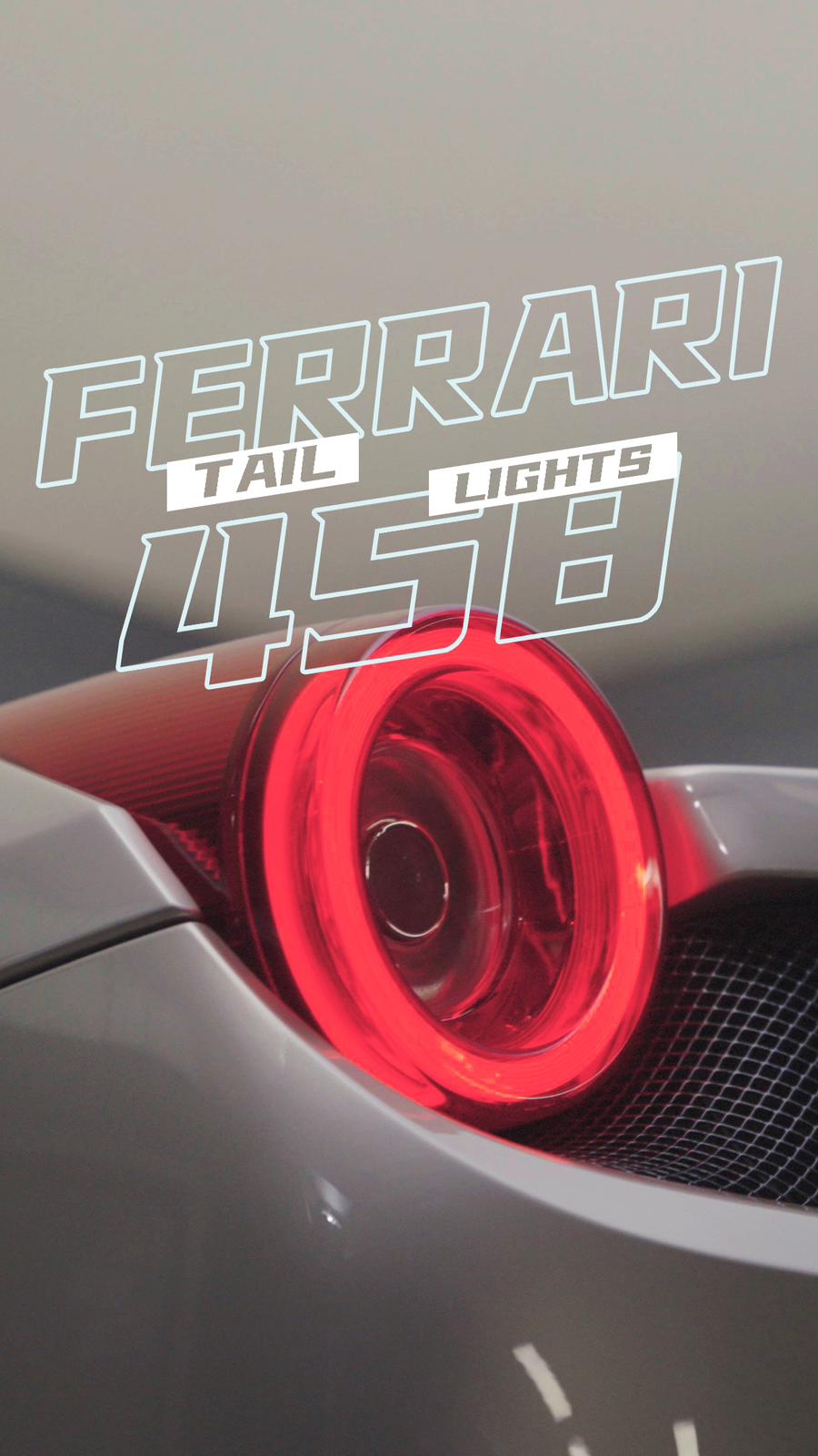 10-15 Ferrari 458 NOVA-Series Prismatic LED Tail Lights Red Smoke