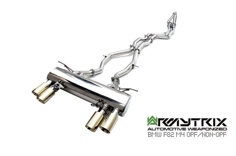 Armytrix Stainless Steel Valvetronic Cat Back Exhaust System - OE Valvetronic control BMW M3 F80/M4 F82, F83 incl. Competition 14-19