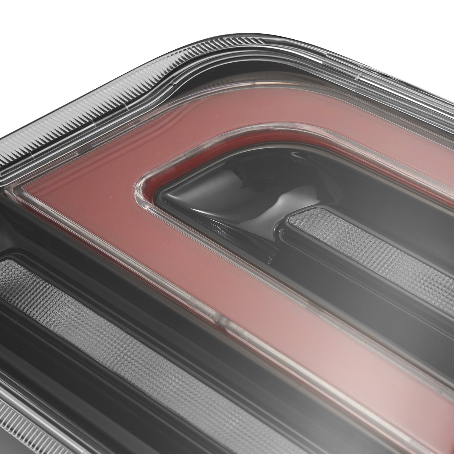 12-21 Tesla Model S LUXX-Series LED Tail Lights Black-Red (With Black Trunk Center Piece Replacement)
