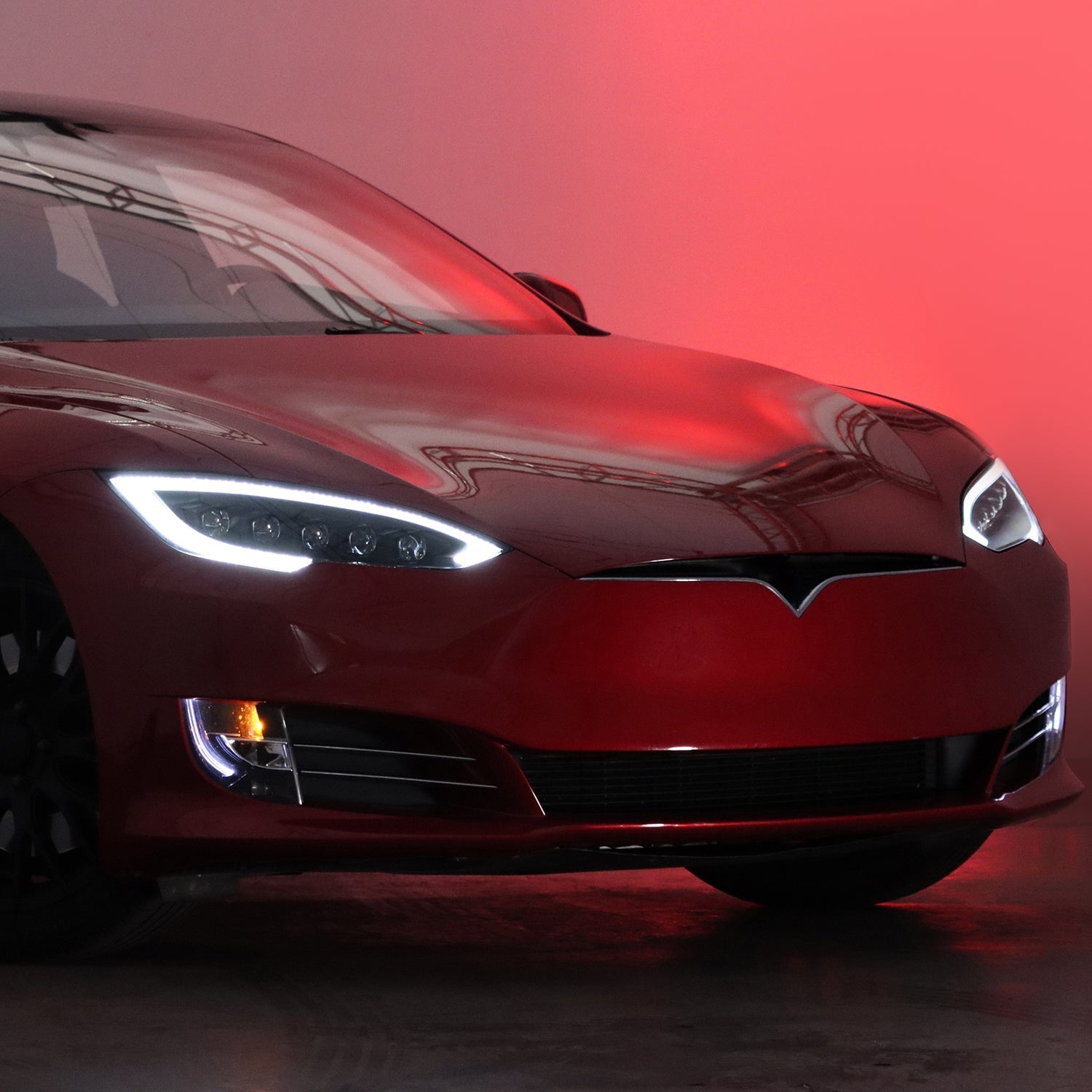 12-21 Tesla Model S NOVA-Series LED Projector Headlights Black