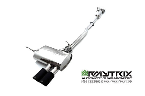 Armytrix Stainless Steel Valvetronic Cat Back Exhaust System Mini Cooper S/JCW/GP F56/F57 14+ V-Band Type