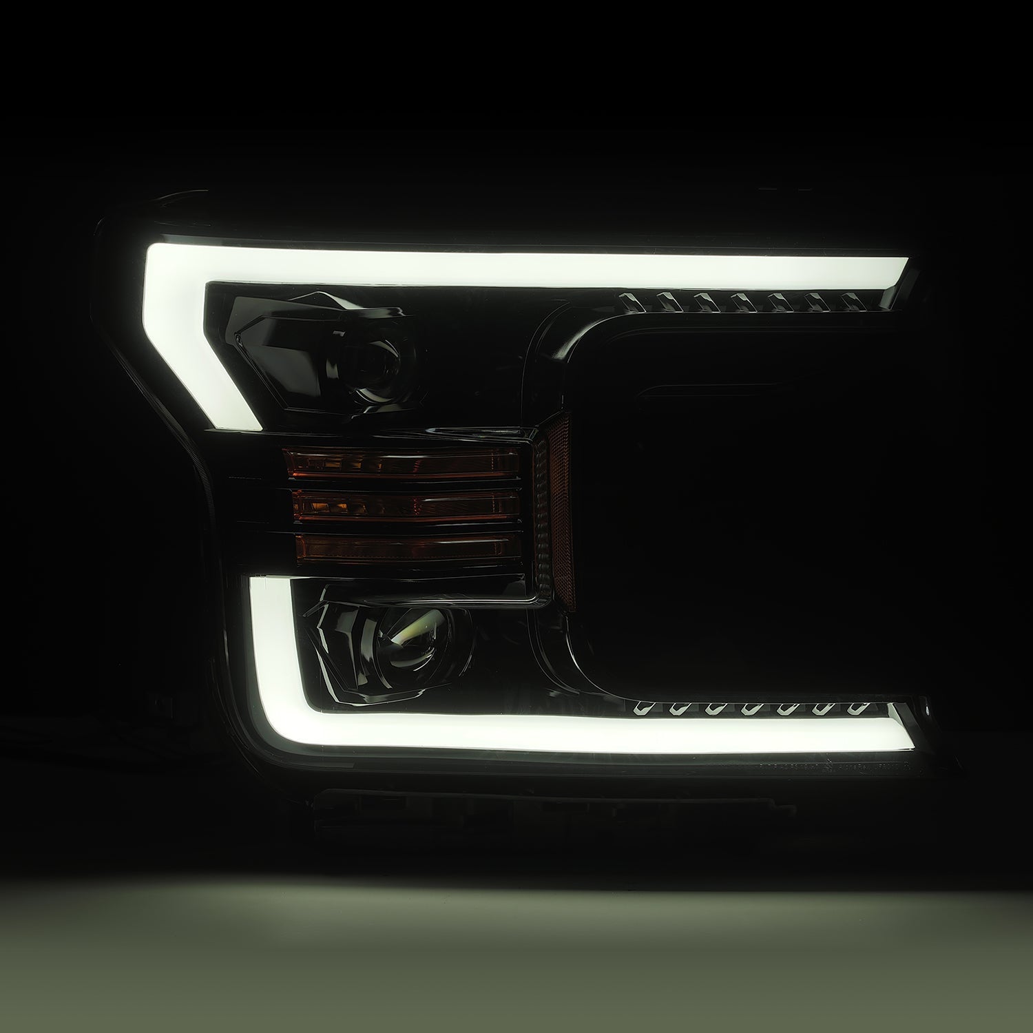 18-20 Ford F150 LUXX-Series LED Projector Headlights Jet Black