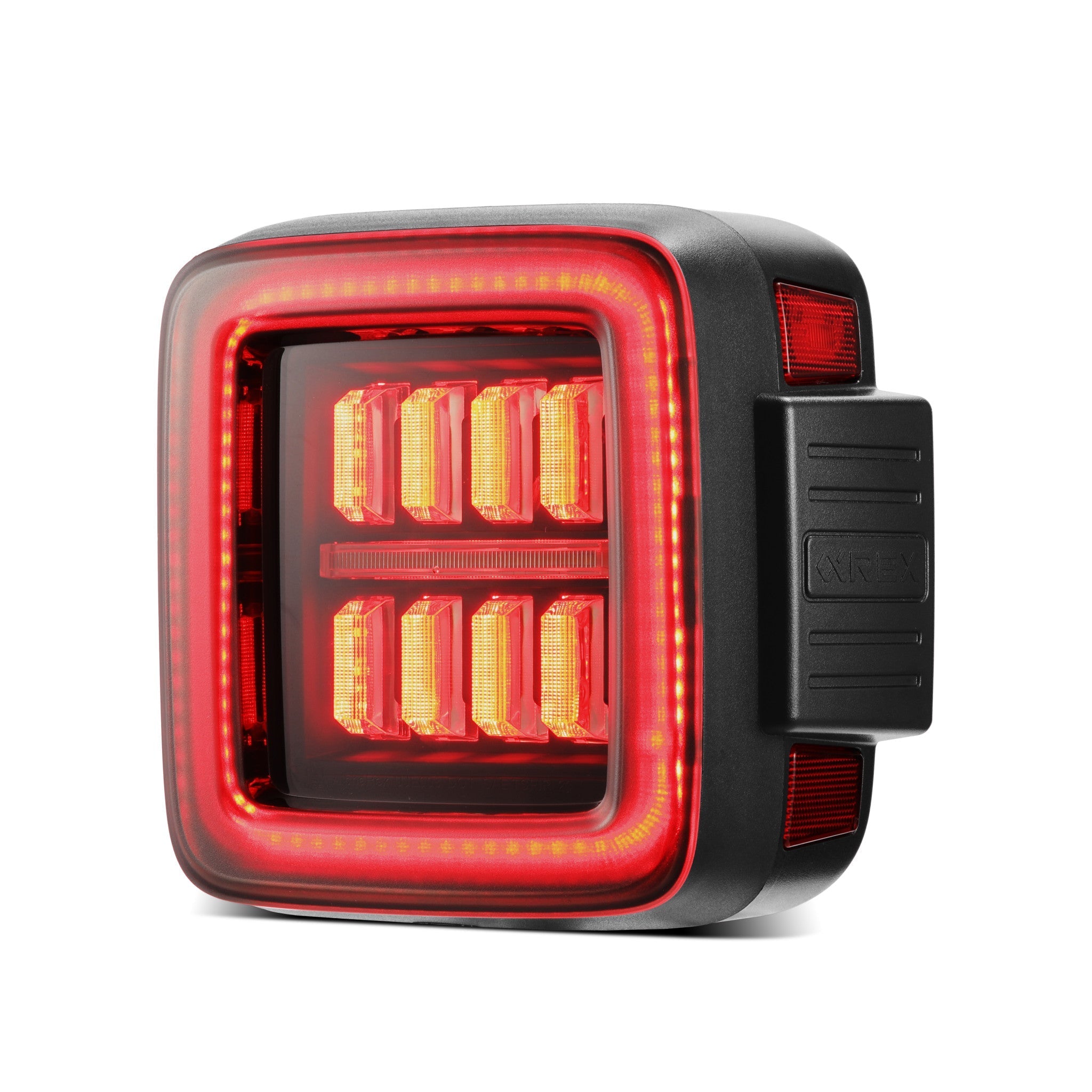 18-26 Jeep Wrangler JL NOVA-Series Prismatic LED Tail Lights Black-Red